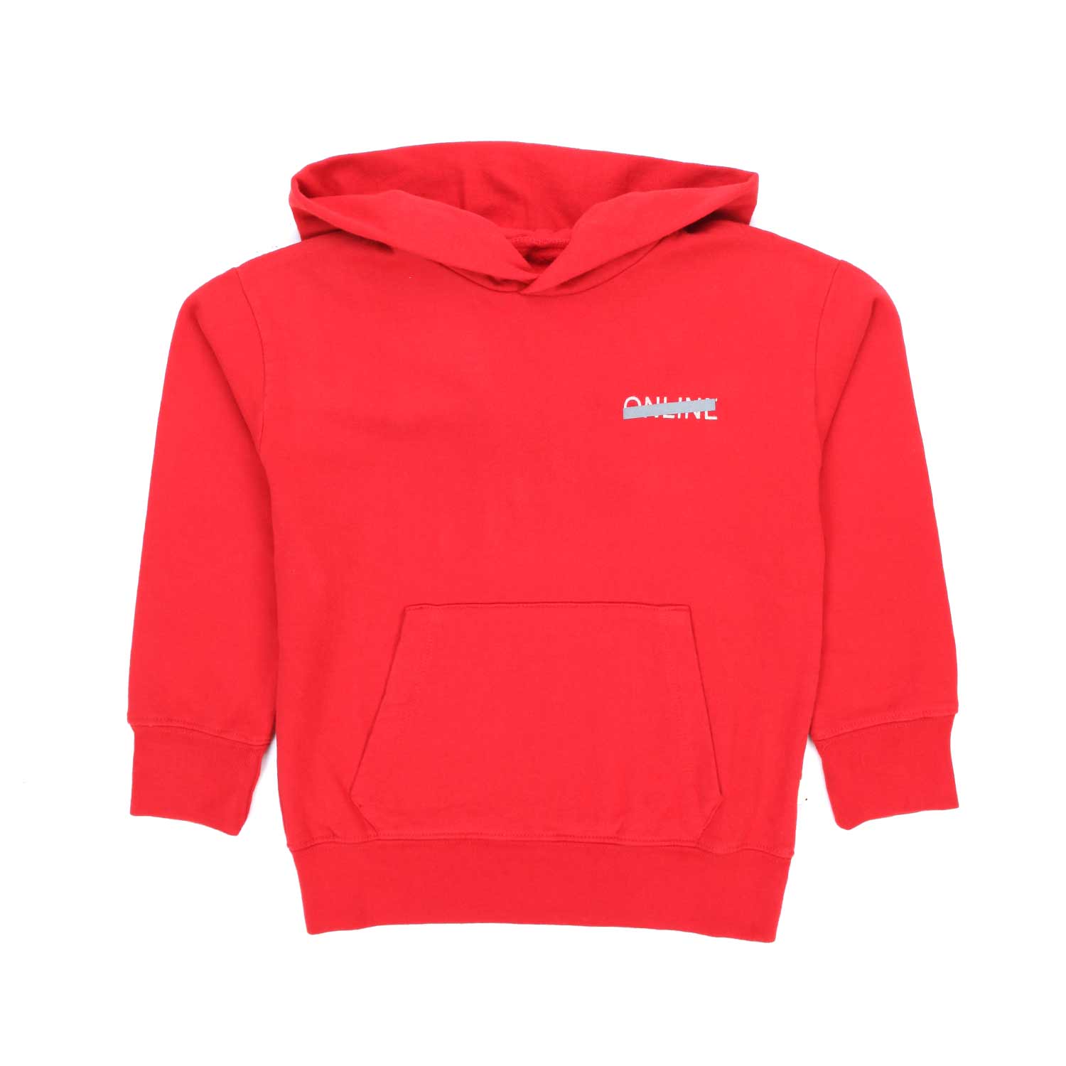 FELPA UNISEX ROSSA CON CAPPUCCIO JUNIOR E TEEN - annameglio.com abbigliamento moda