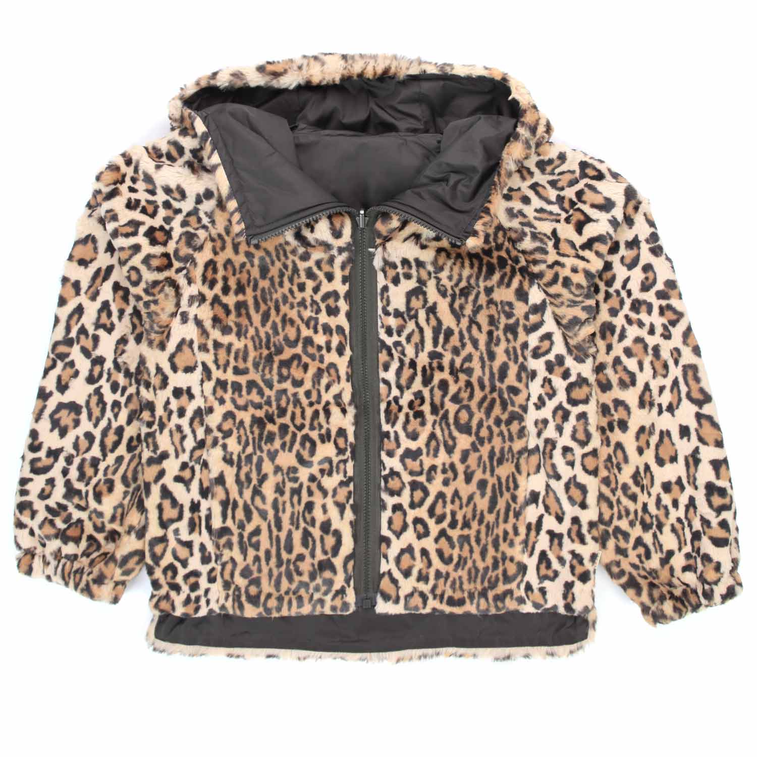 GIUBBINO ANIMALIER REVERSIBILE BAMBINA E TEENAGER - annameglio.com abbigliamento moda
