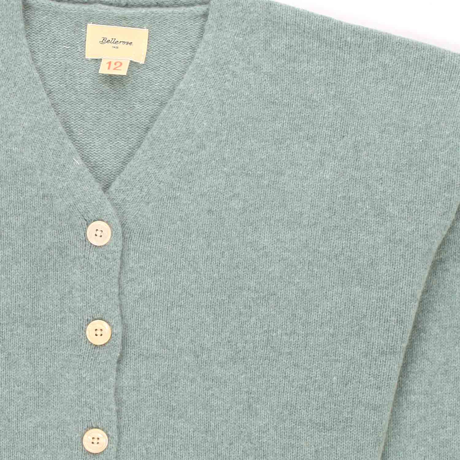 CARDIGAN DI LANA VERDE ACQUA BAMBINA E TEENAGER - annameglio.com abbigliamento moda