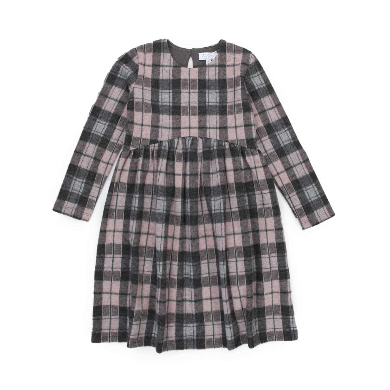 ABITO CHECK GRIGIO E ROSA BAMBINA - annameglio.com abbigliamento moda