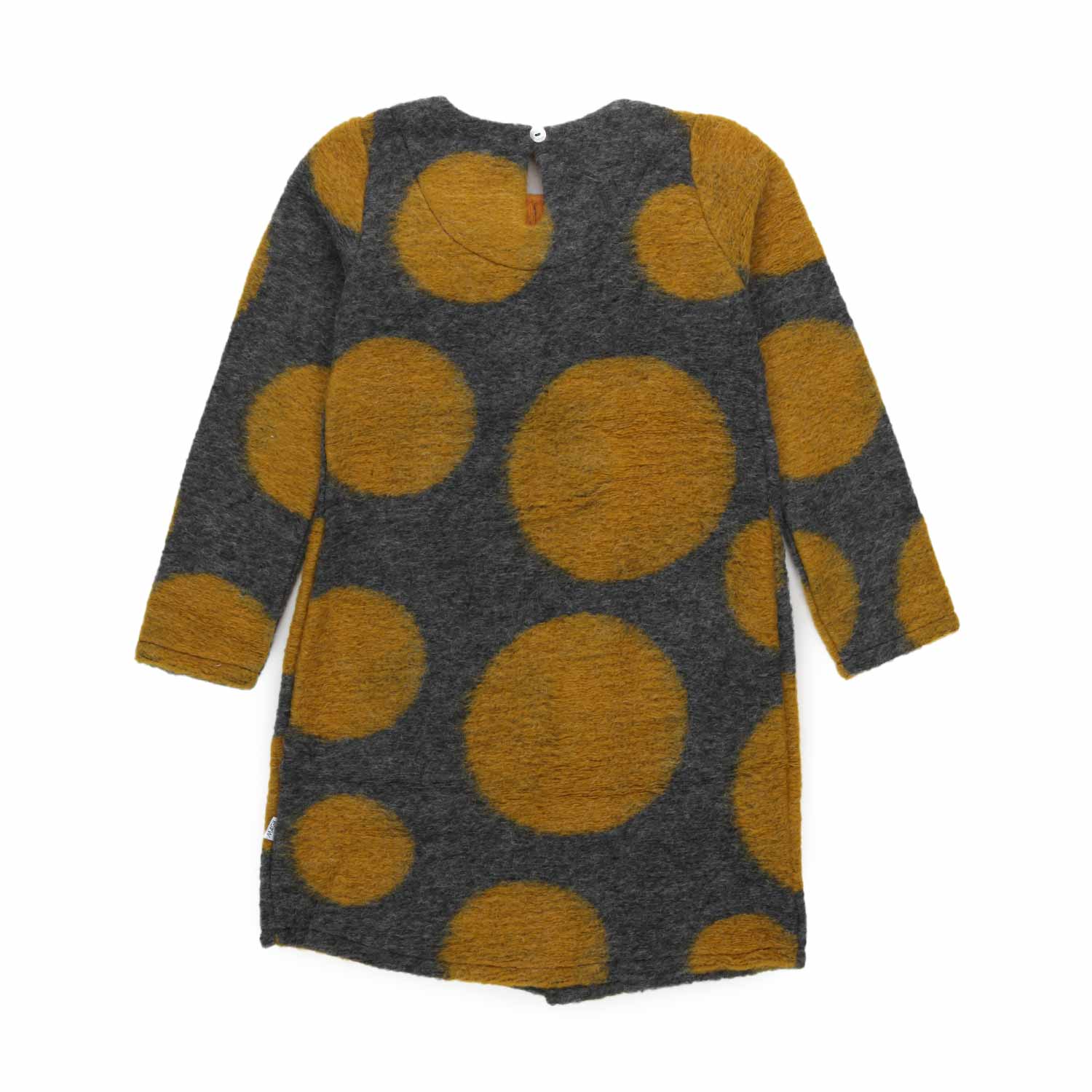 ABITO A POIS GRIGIO E SENAPE BAMBINA - annameglio.com abbigliamento moda