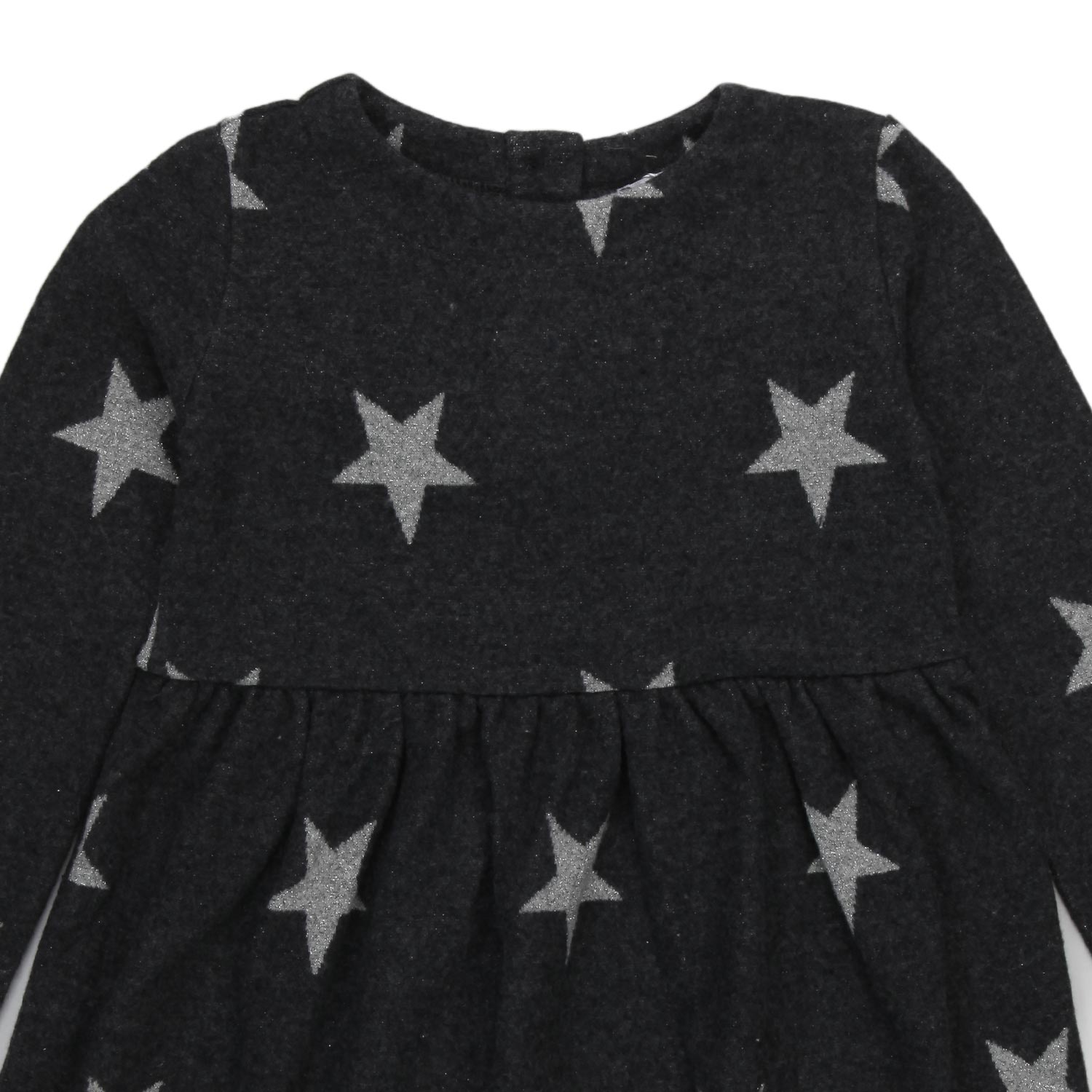 ABITO BAMBINA ANTRACITE CON STELLE SILVER - annameglio.com abbigliamento moda