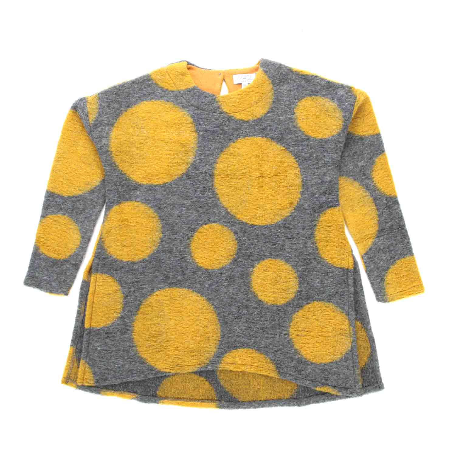 MAGLIA A POIS GRIGIO E SENAPE BAMBINA E TEEN - annameglio.com abbigliamento moda
