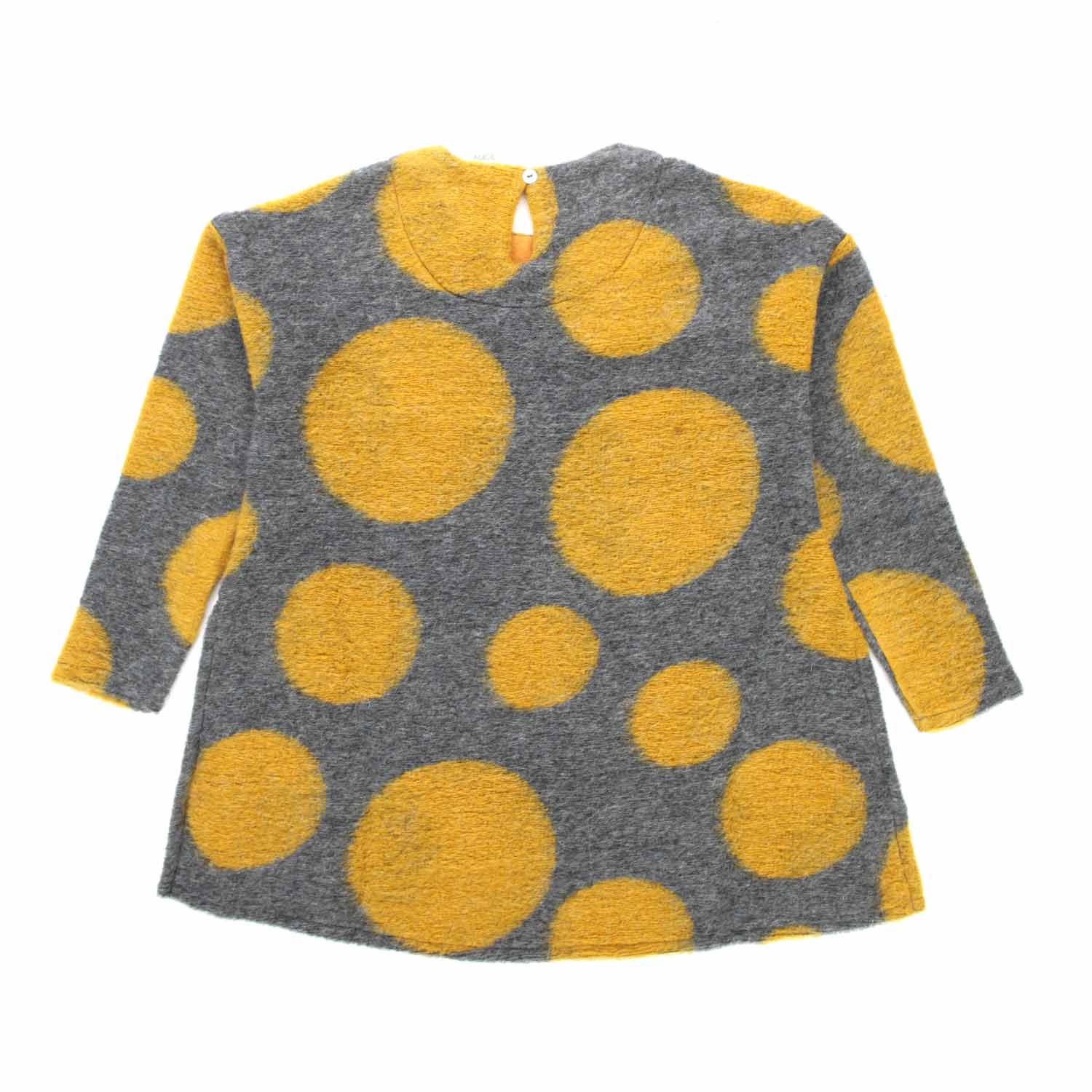 MAGLIA A POIS GRIGIO E SENAPE BAMBINA E TEEN - annameglio.com abbigliamento moda