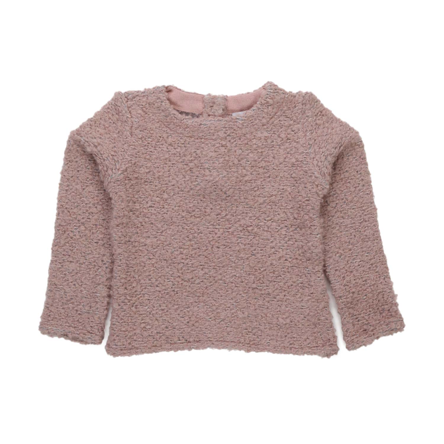 MAGLIA BOUCLÈ ROSA LUREX BAMBINA - annameglio.com abbigliamento moda