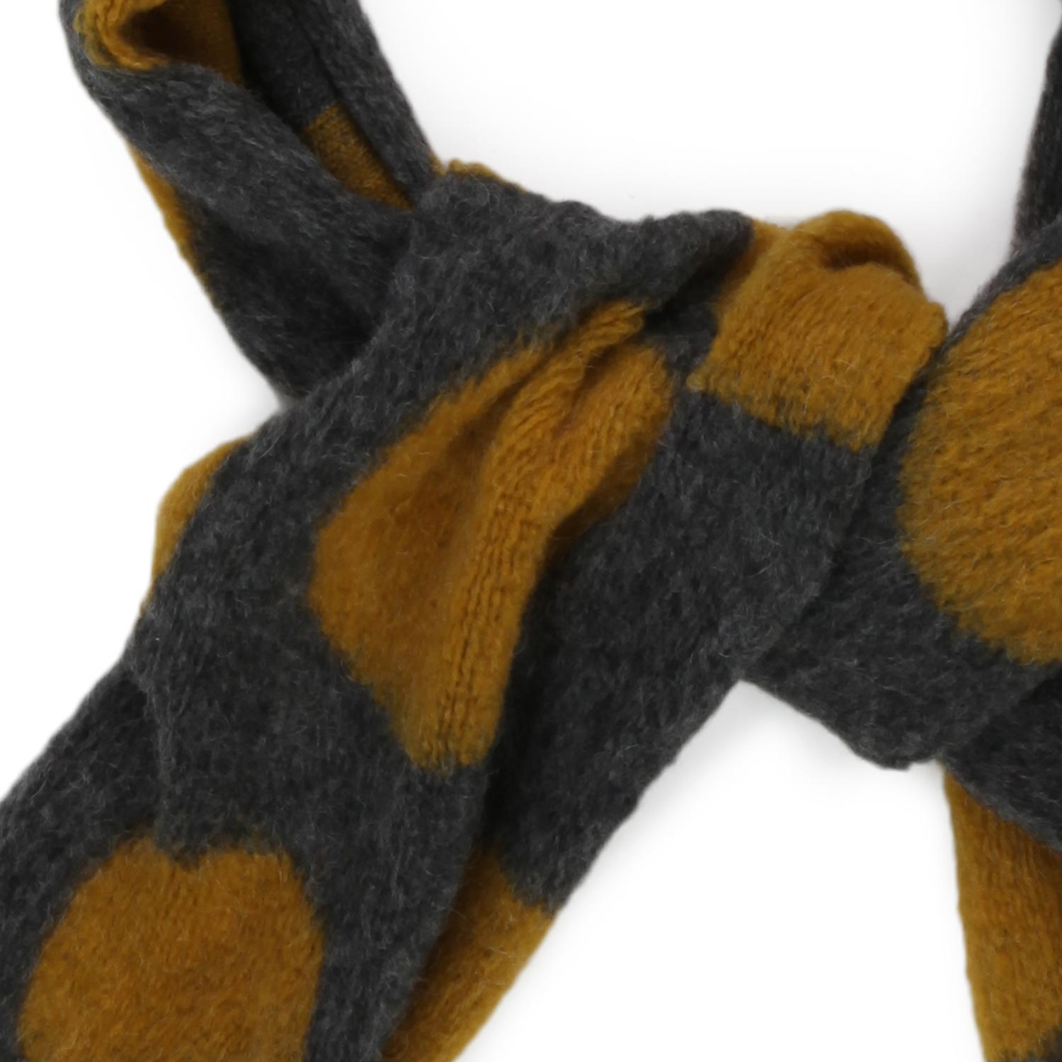 SCIARPA A POIS GRIGIA E SENAPE BAMBINA E TEEN - annameglio.com abbigliamento moda