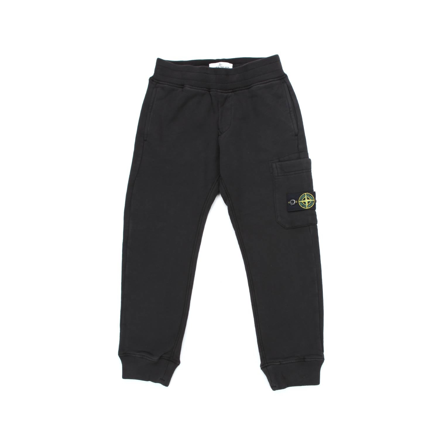 PANTALONE TUTA NERO CON PATCH LOGO BAMBINO E TEEN - annameglio.com abbigliamento moda