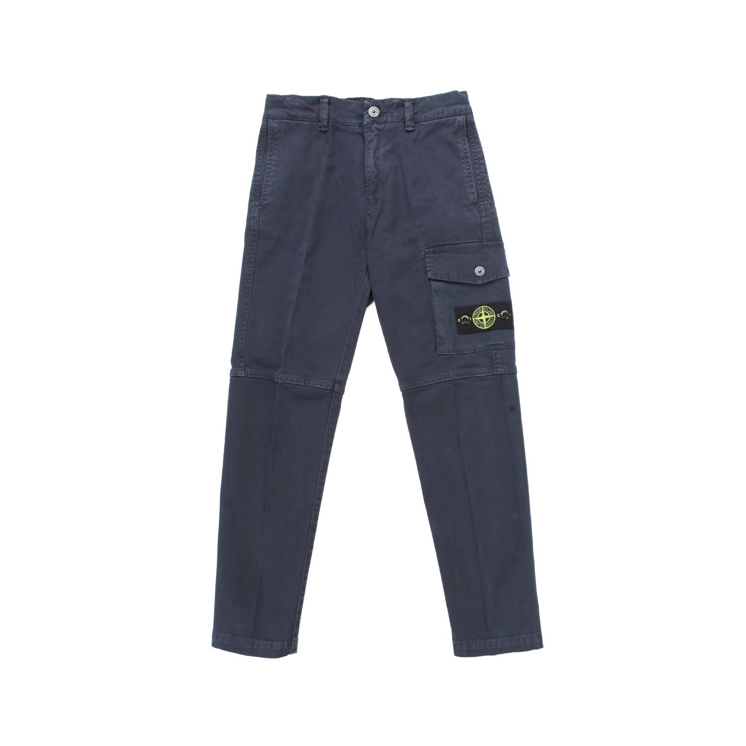 PANTALONE CARGO BLU CON PATCH LOGO BAMBINO E TEEN - annameglio.com abbigliamento moda