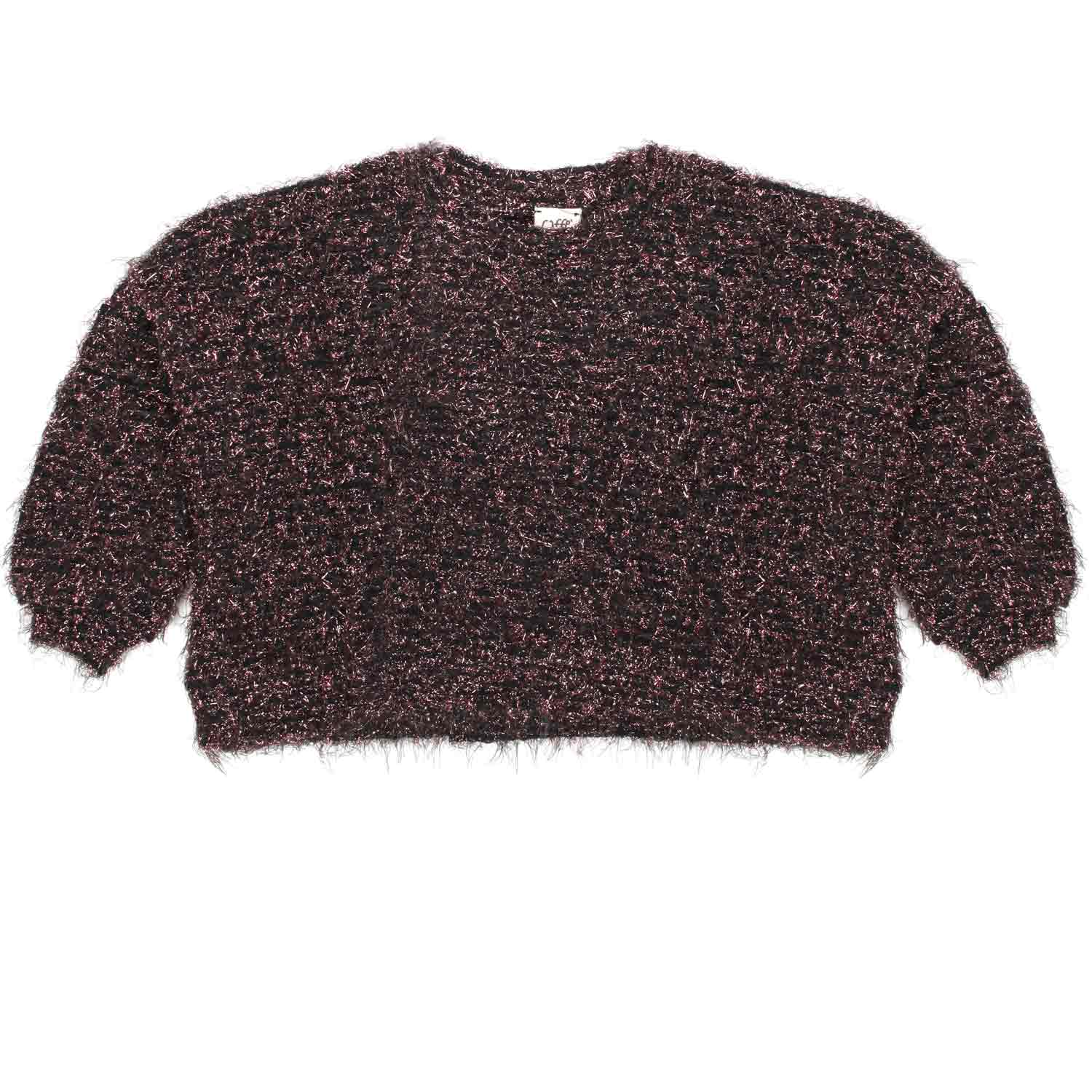 MAGLIONE BELINDA NERO E ROSA BAMBINA E TEENAGER - annameglio.com abbigliamento moda