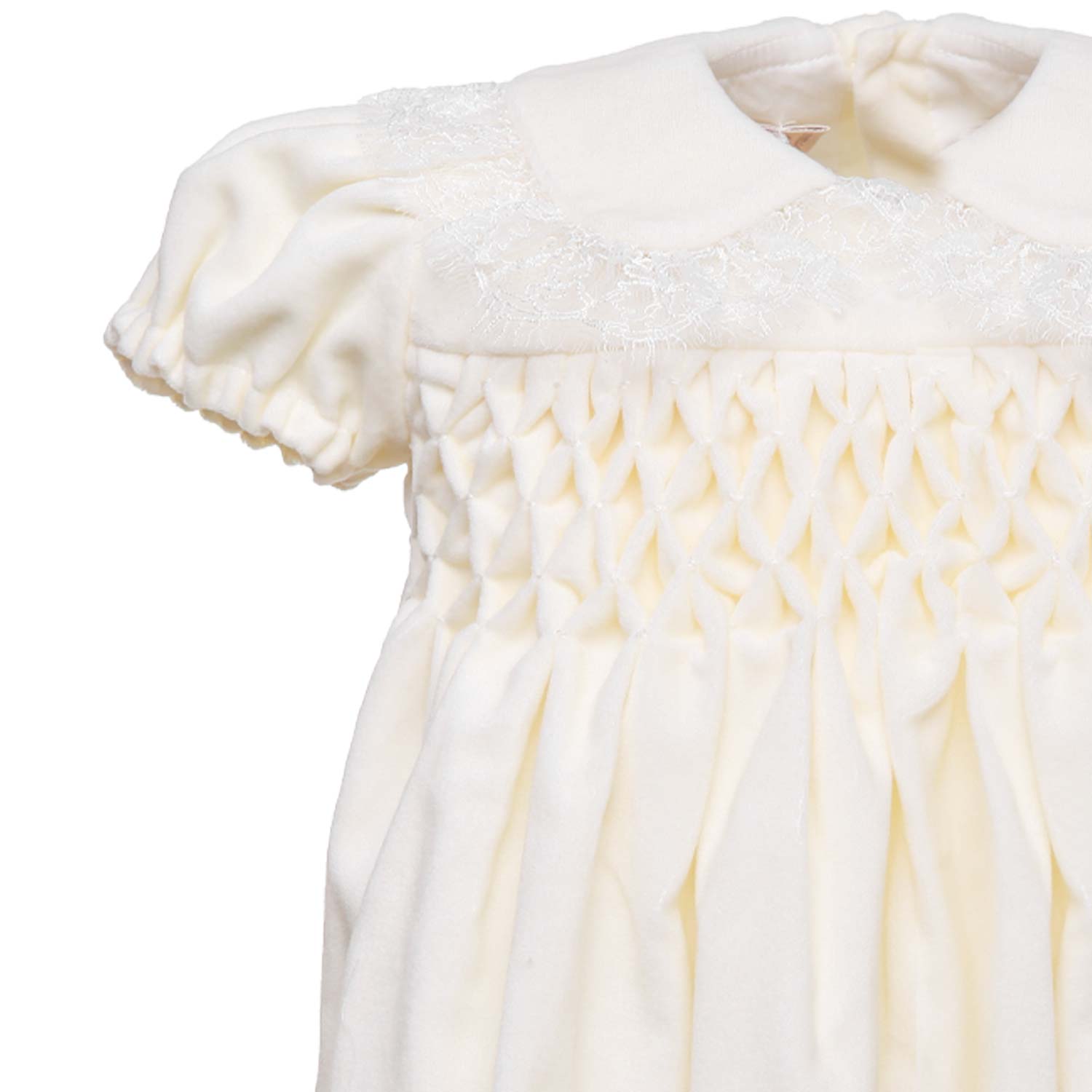 MINI ABITO CERIMONIA COLOR BURRO NEONATA - annameglio.com abbigliamento moda