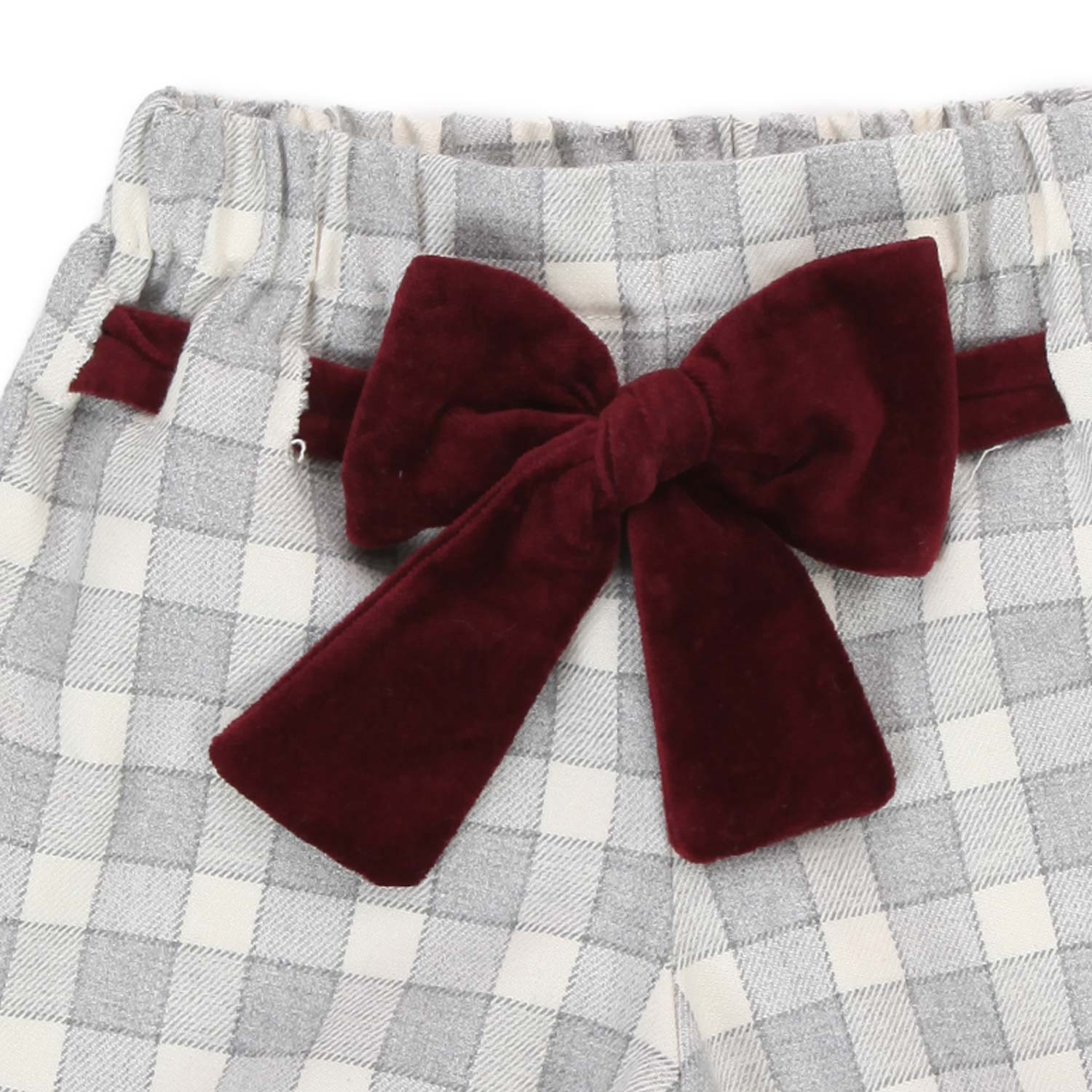 BERMUDA BIANCO E GRIGIO A QUADRI NEONATA - annameglio.com abbigliamento moda