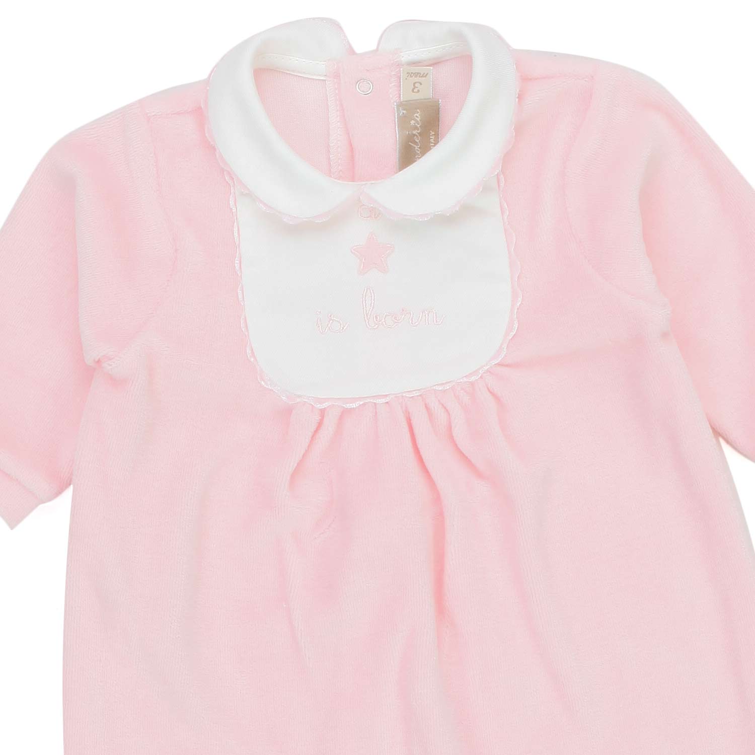 TUTINA ROSA CON RICAMO A MANO PER NEONATA - annameglio.com abbigliamento moda