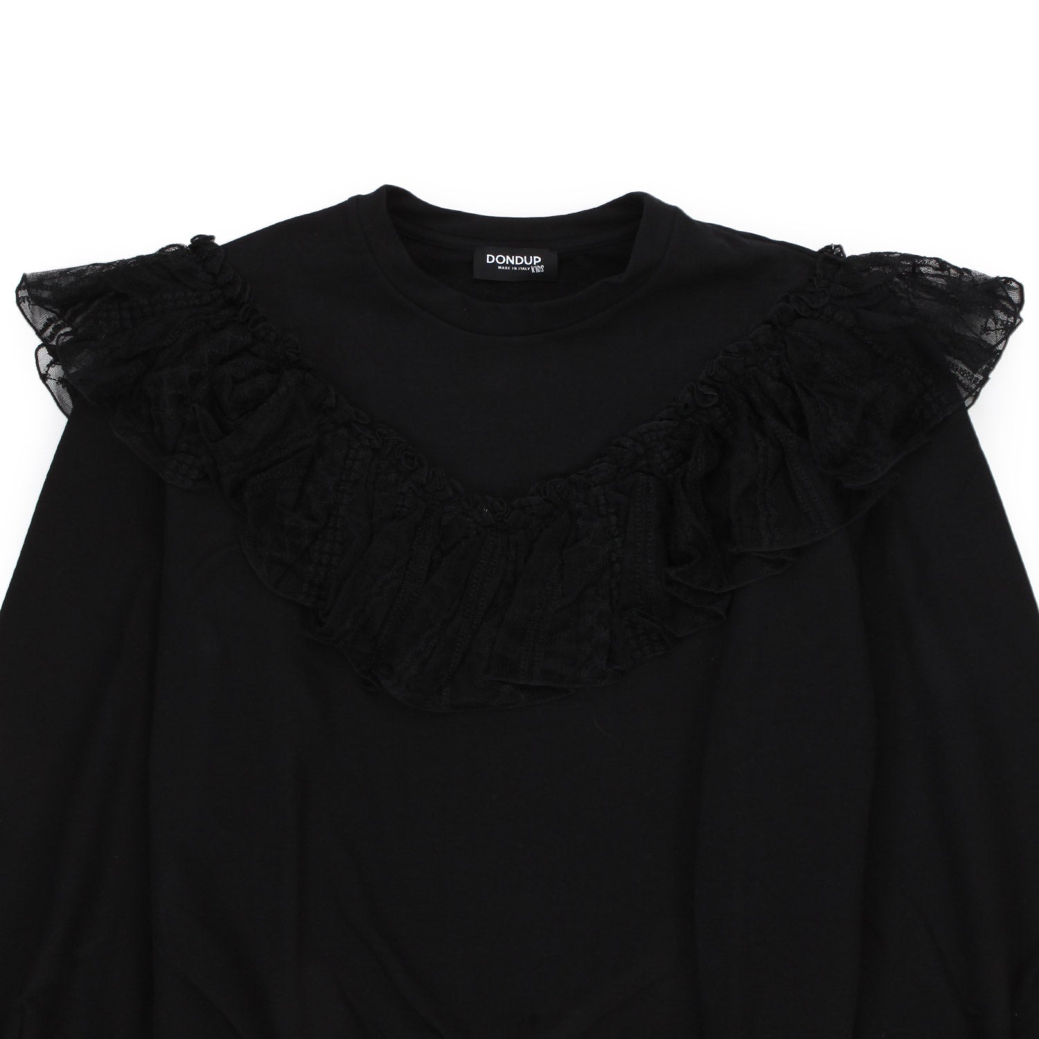 FELPA NERA CON TULLE BAMBINA E TEEN - annameglio.com abbigliamento moda