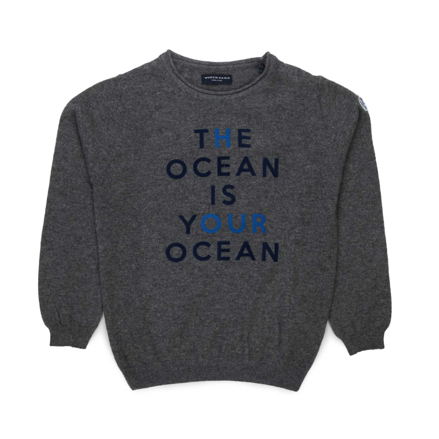 MAGLIONE GRIGIO CON LETTERING BAMBINO E TEEN - annameglio.com abbigliamento moda