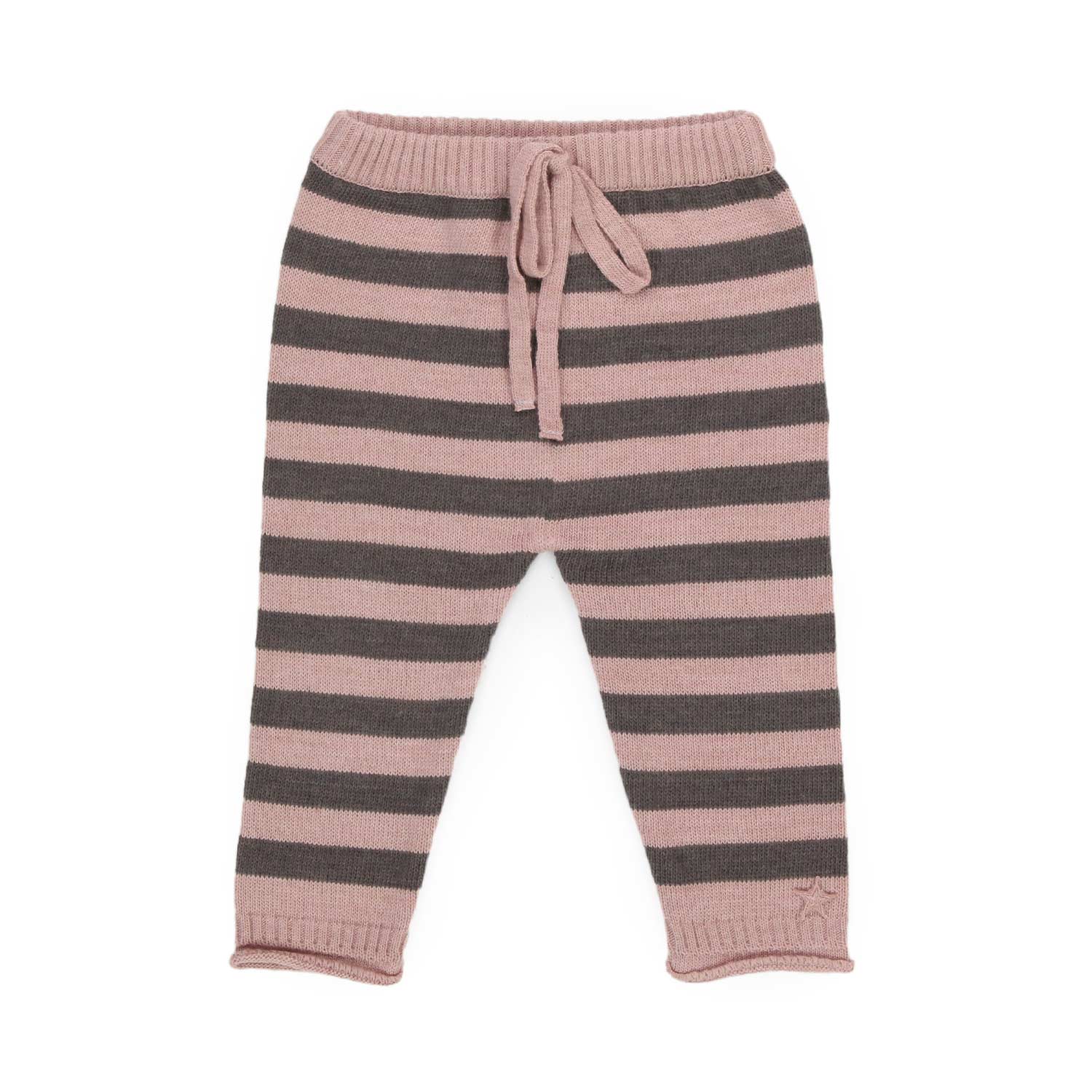 KNITTED LEGGINGS ROSA E GRIGI BIMBA - annameglio.com abbigliamento moda