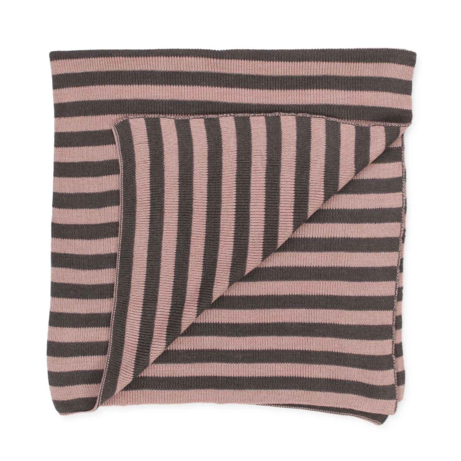 COPERTA A RIGHE ROSA E GRIGIO NEONATA - annameglio.com abbigliamento moda