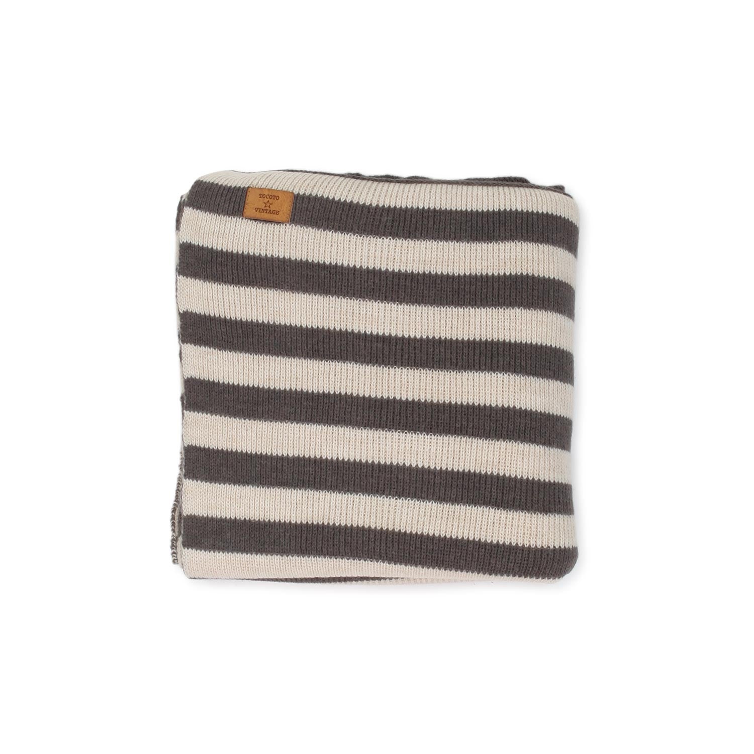 COPERTA A RIGHE PANNA E GRIGIO BABY UNISEX - annameglio.com abbigliamento moda
