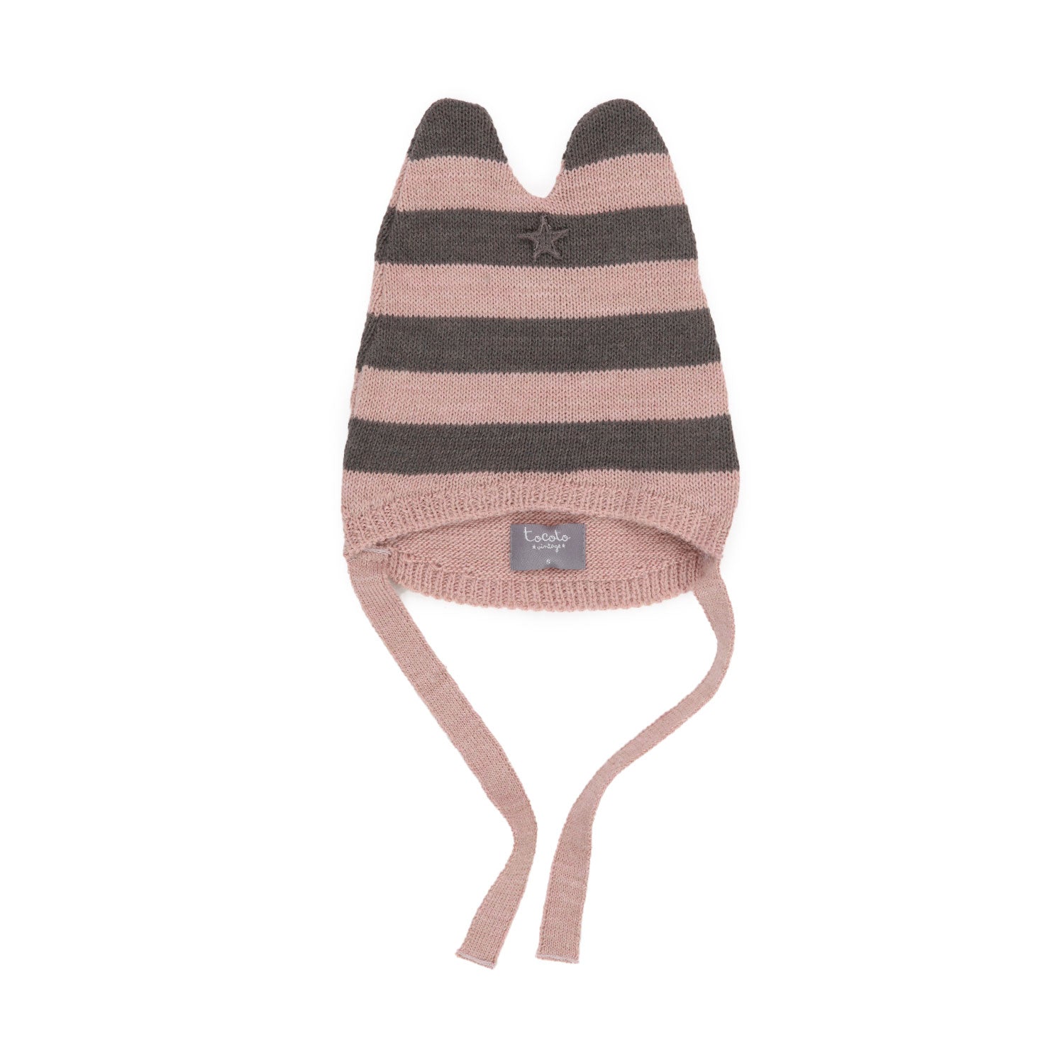 CAPPELLO A RIGHE ROSA E GRIGIO NEONATA - annameglio.com abbigliamento moda