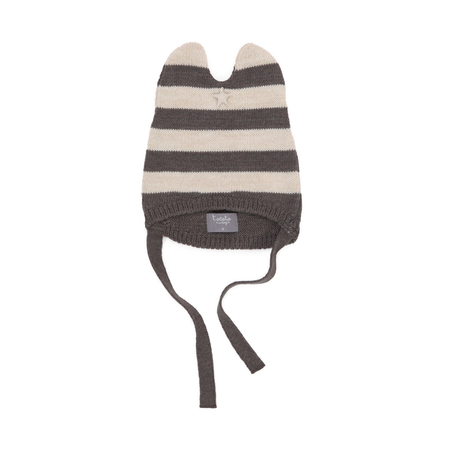 CAPPELLO A RIGHE PANNA E GRIGIO BABY UNISEX - annameglio.com abbigliamento moda