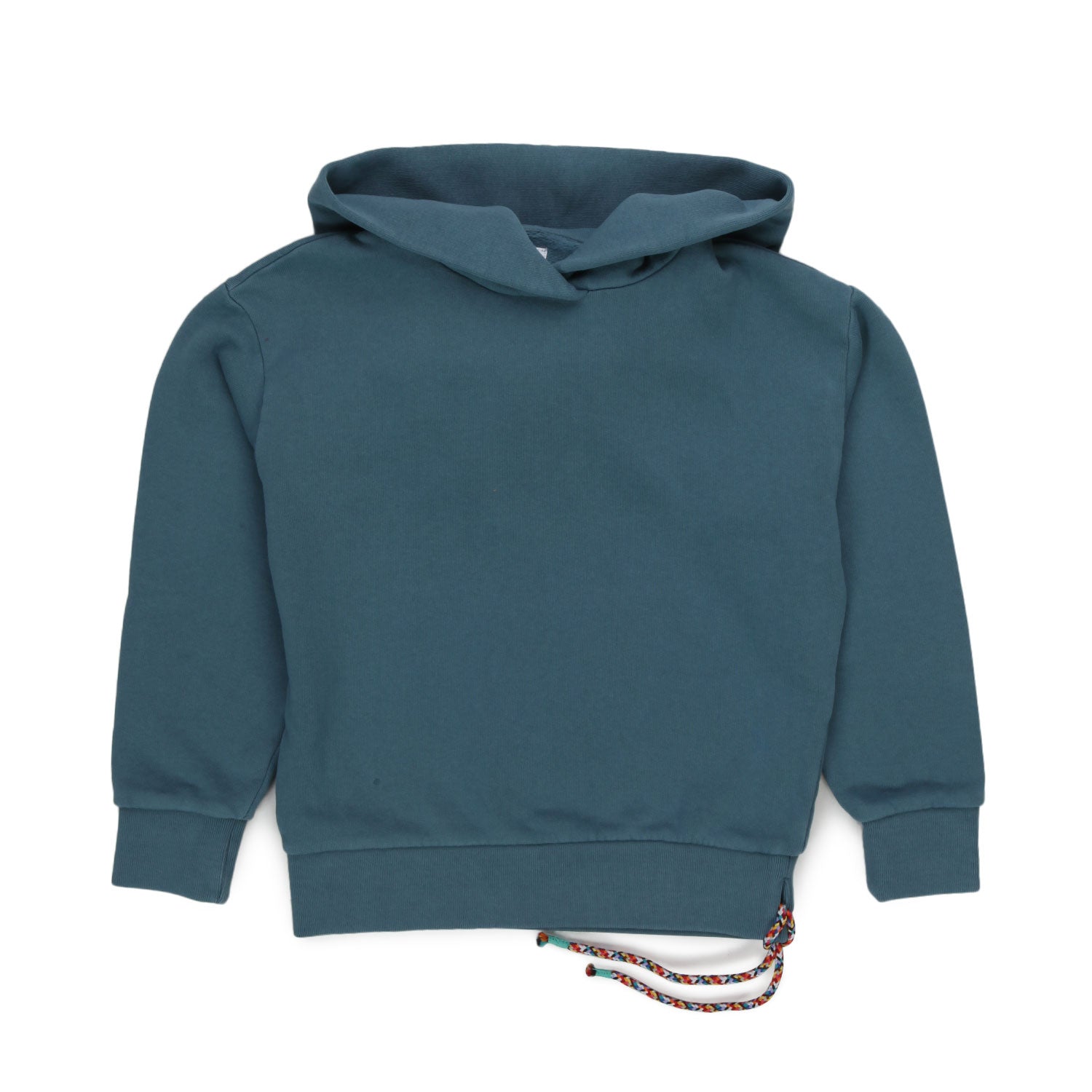 FELPA HOODIE COLOR PETROLIO BAMBINA E TEEN - annameglio.com abbigliamento moda