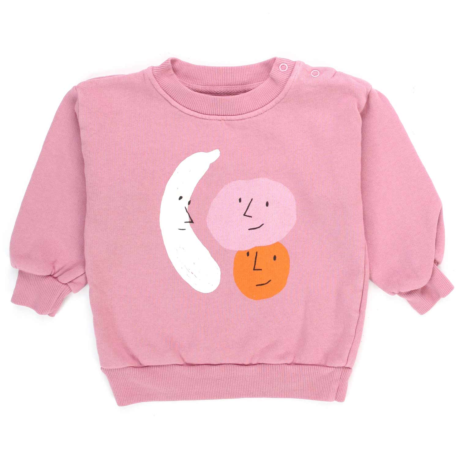 FELPA MALVA CON STAMPA BABY - annameglio.com abbigliamento moda