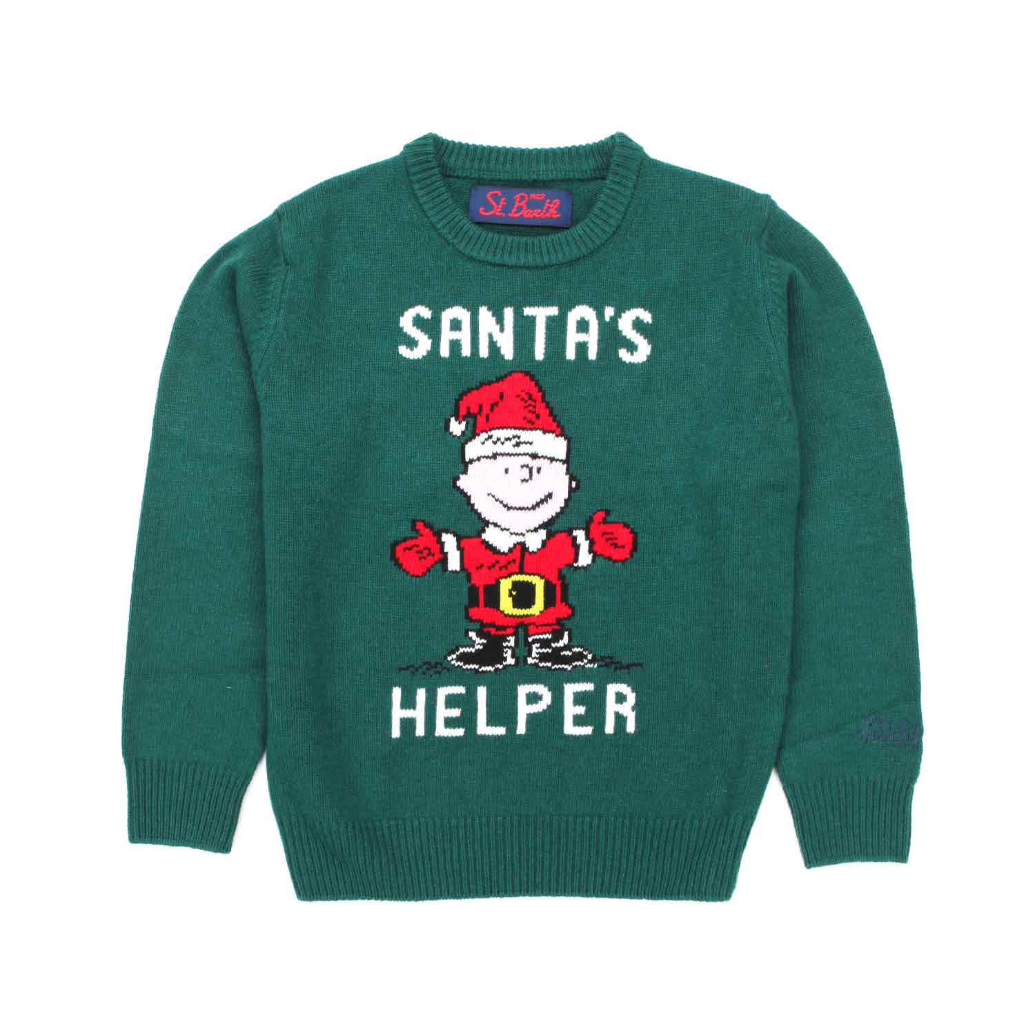 MAGLIONE CHARLIE BROWN VERDE BAMBINO UNISEX - annameglio.com abbigliamento moda