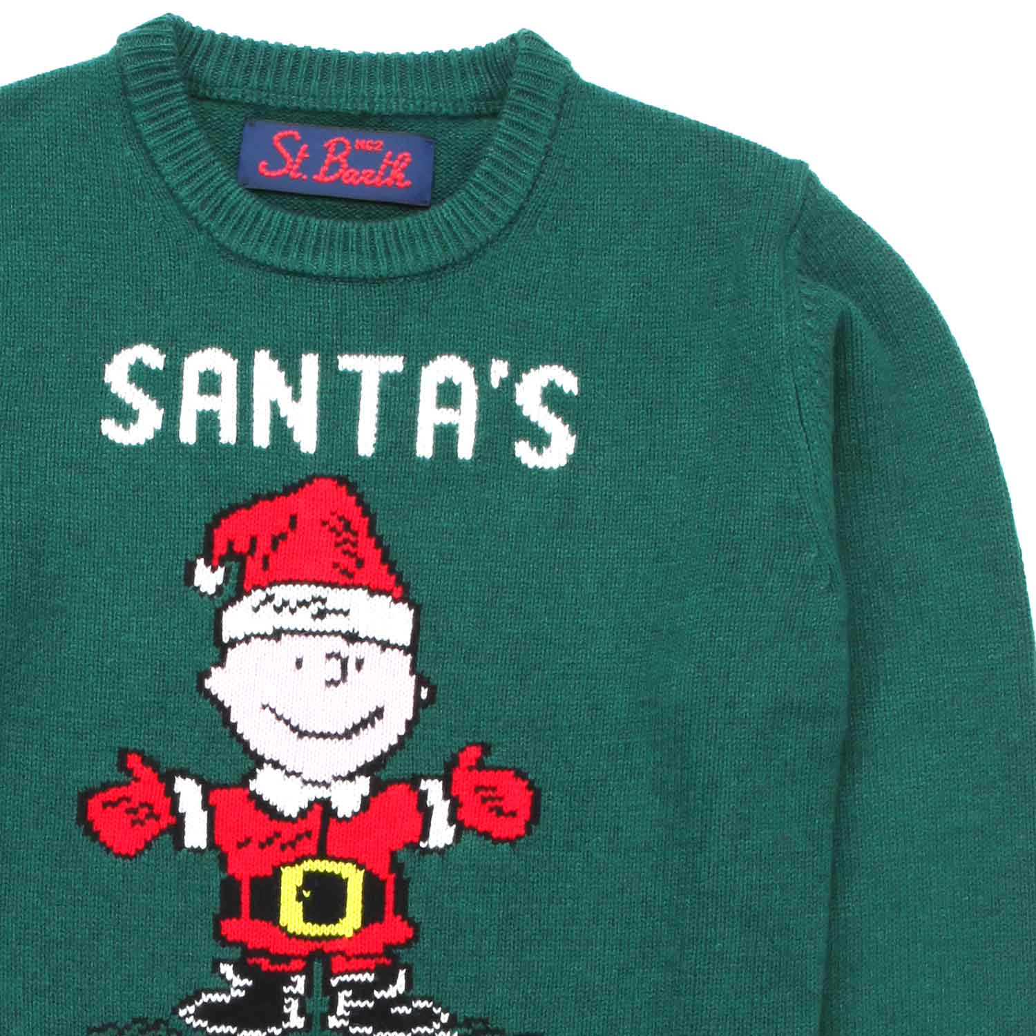 MAGLIONE CHARLIE BROWN VERDE BAMBINO UNISEX - annameglio.com abbigliamento moda