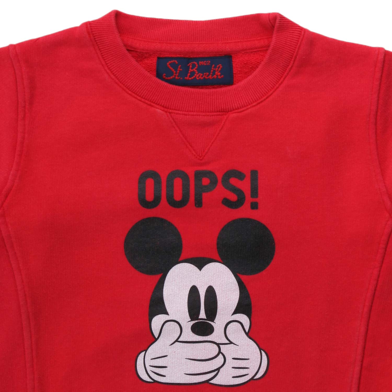 FELPA MICKEY MOUSE ROSSA BAMBINO UNISEX - annameglio.com abbigliamento moda