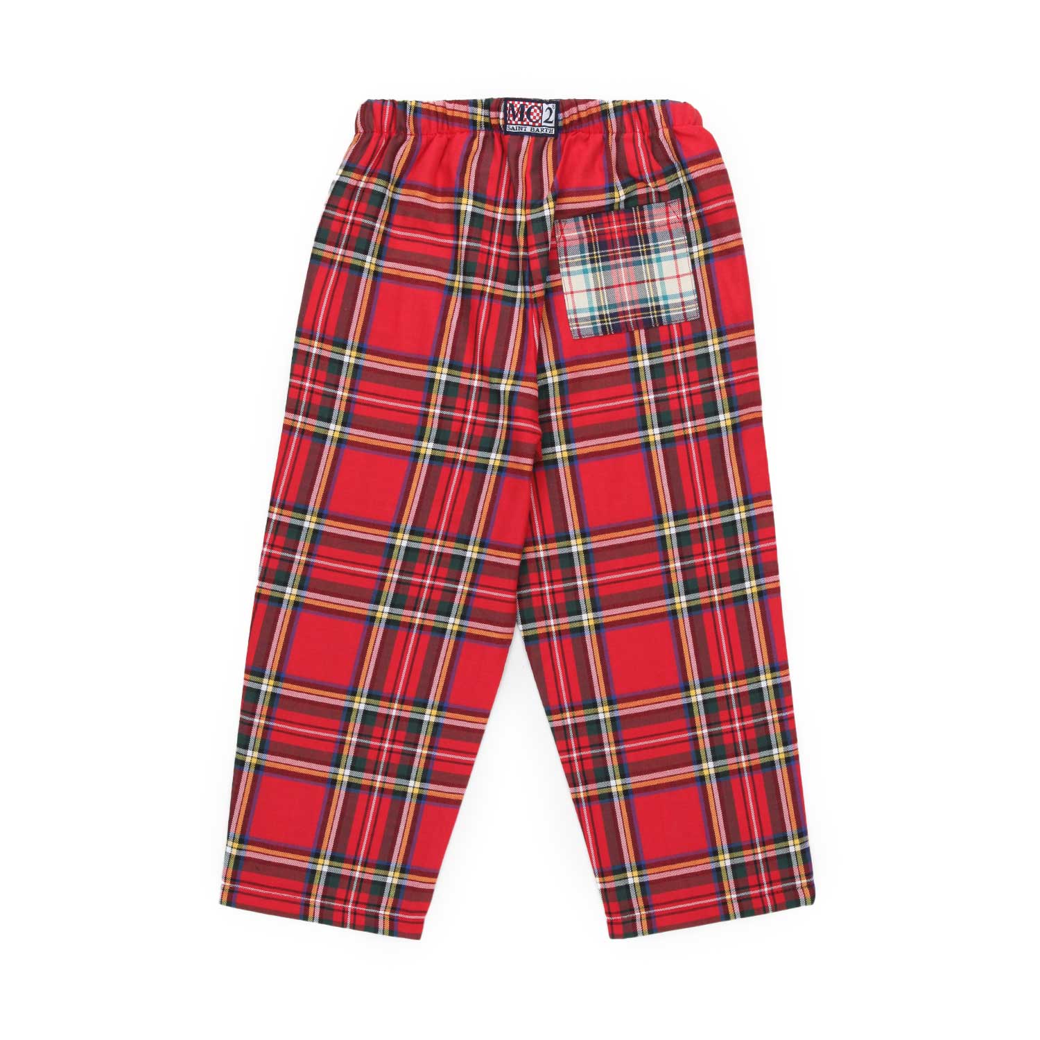 PANTALONE UNISEX ROSSO A QUADRI BAMBINO - annameglio.com abbigliamento moda
