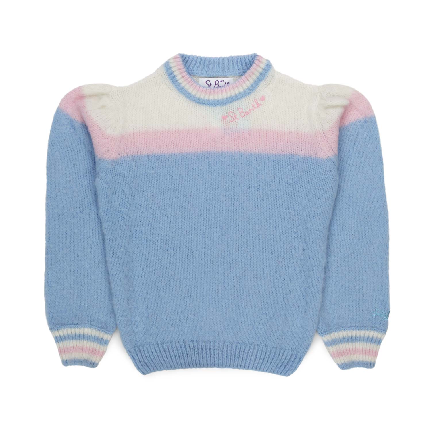 MAGLIONE ALPACA CELESTE BAMBINA E TEENAGER - annameglio.com abbigliamento moda