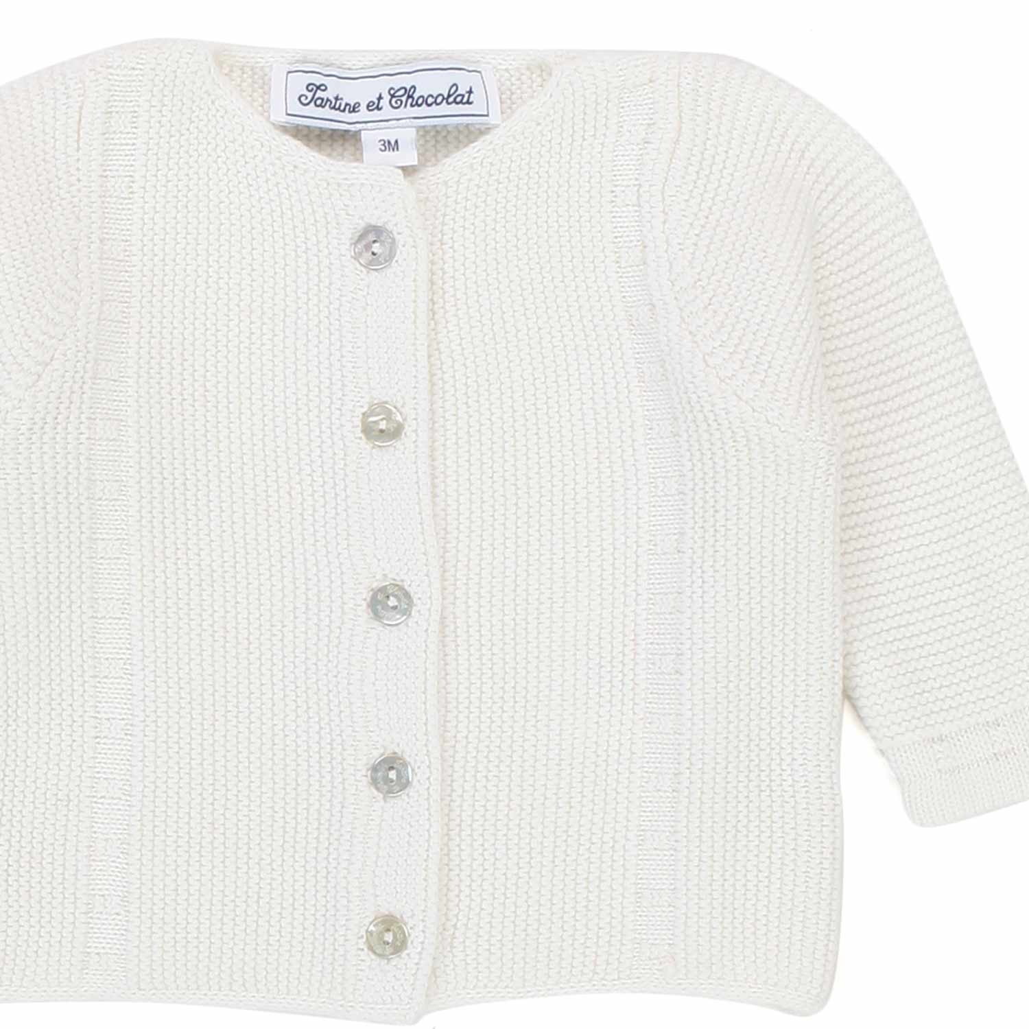 CARDIGAN CERIMONIA BIANCO CALDO NEONATA - annameglio.com abbigliamento moda