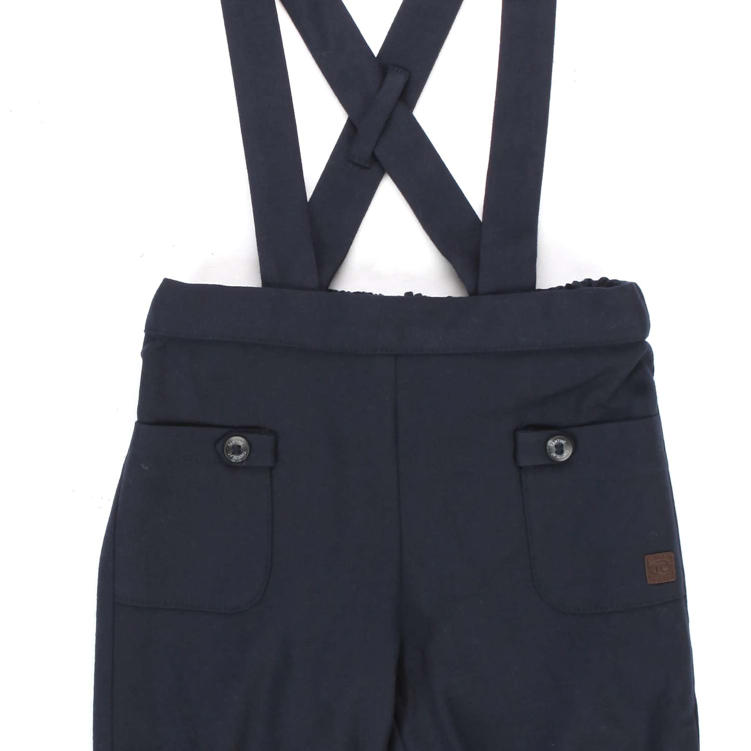 PANTALONE BLU CON BRETELLE BABY - annameglio.com abbigliamento moda