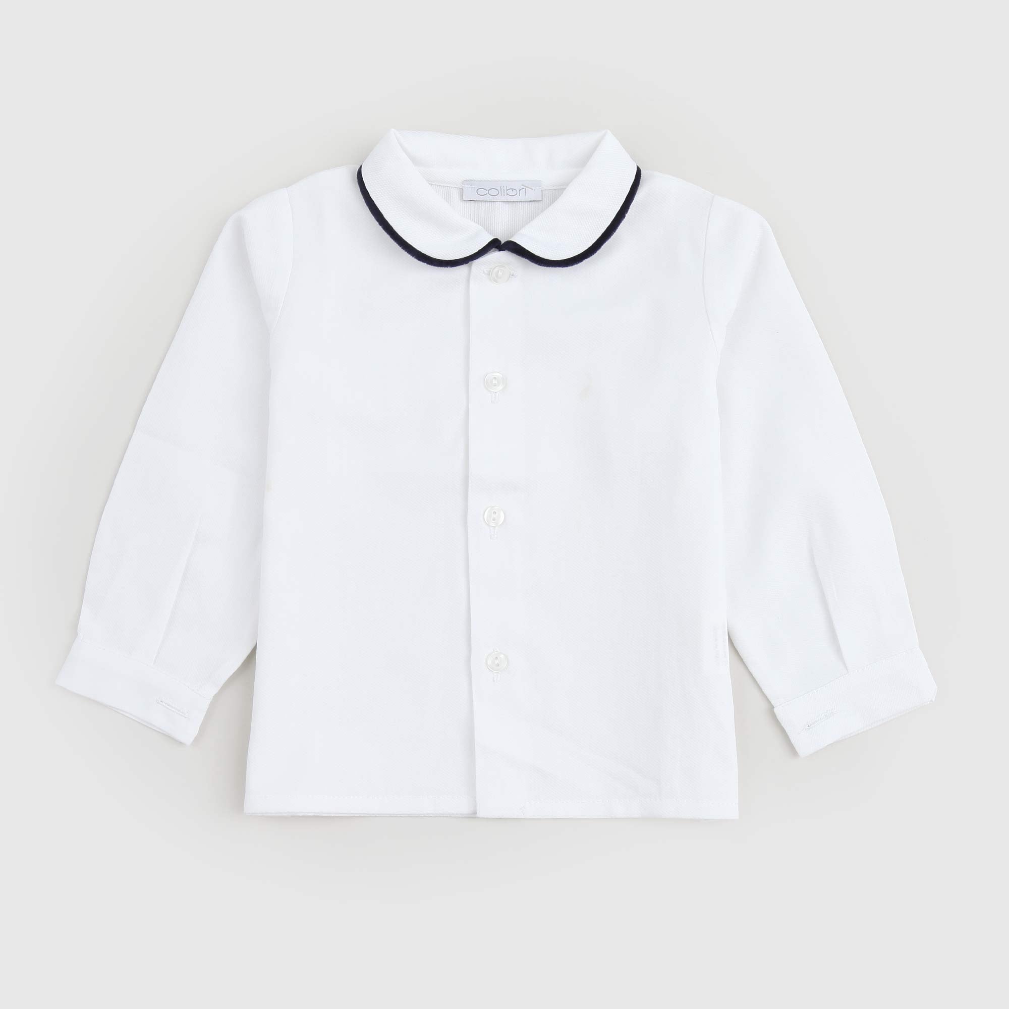 CAMICIA BIANCA IN COTONE NEONATO - annameglio.com abbigliamento moda