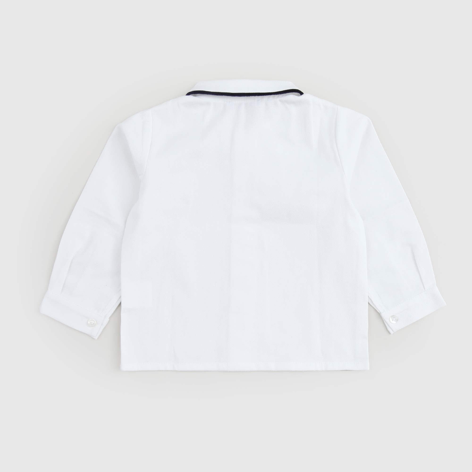 CAMICIA BIANCA IN COTONE NEONATO - annameglio.com abbigliamento moda
