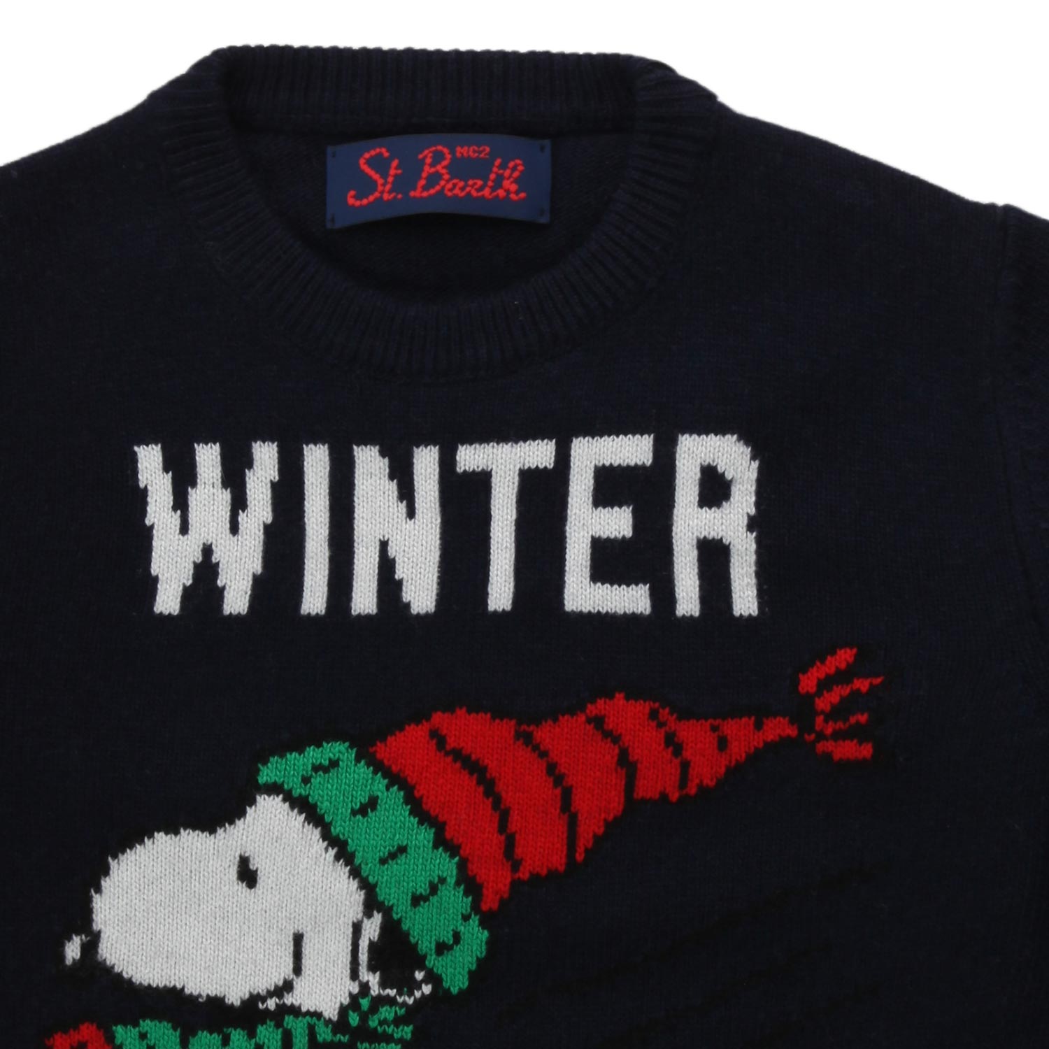 MAGLIONE SNOOPY UNISEX BLU SCURO BAMBINO - annameglio.com abbigliamento moda