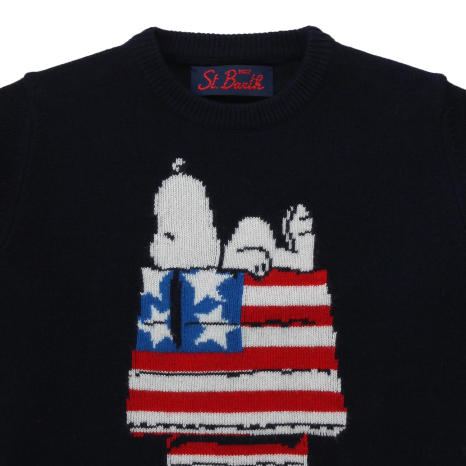 MAGLIONE SNOOPY USA BLU SCURO BAMBINO UNISEX - annameglio.com abbigliamento moda