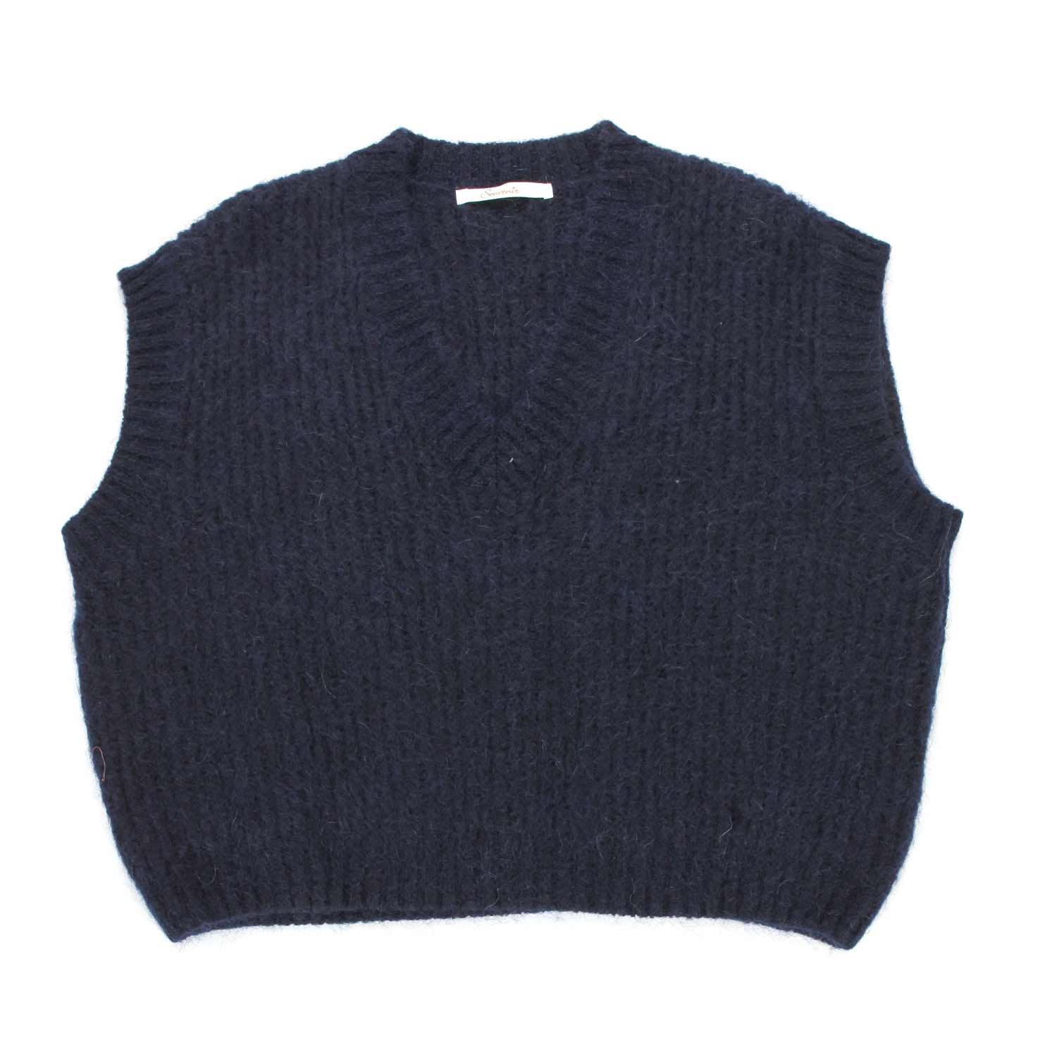 PULLOVER SMANICATO BLU GIRL - annameglio.com abbigliamento moda