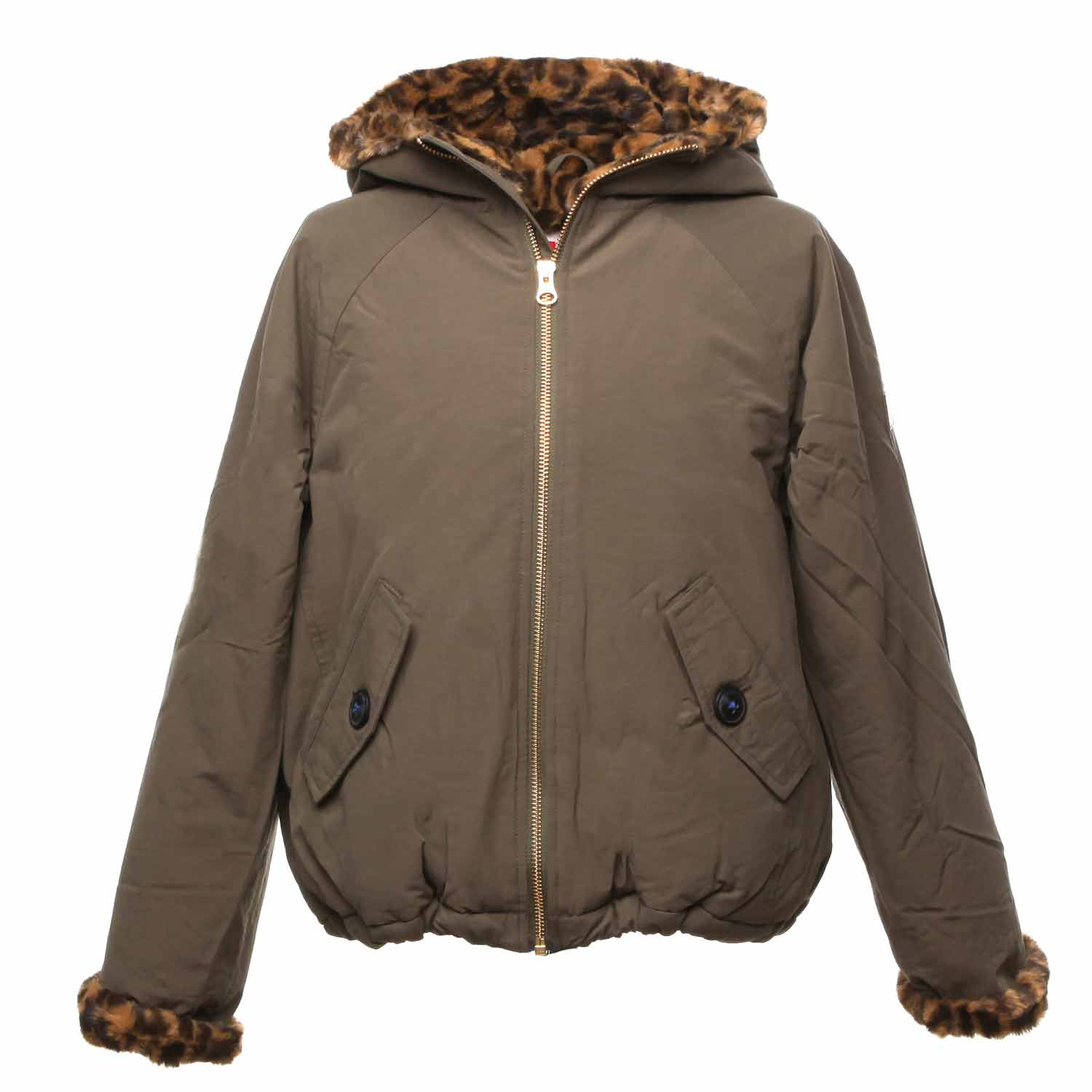 GIUBBINO VERDE MILITARE E ANIMALIER BAMBINA E TEEN - annameglio.com abbigliamento moda