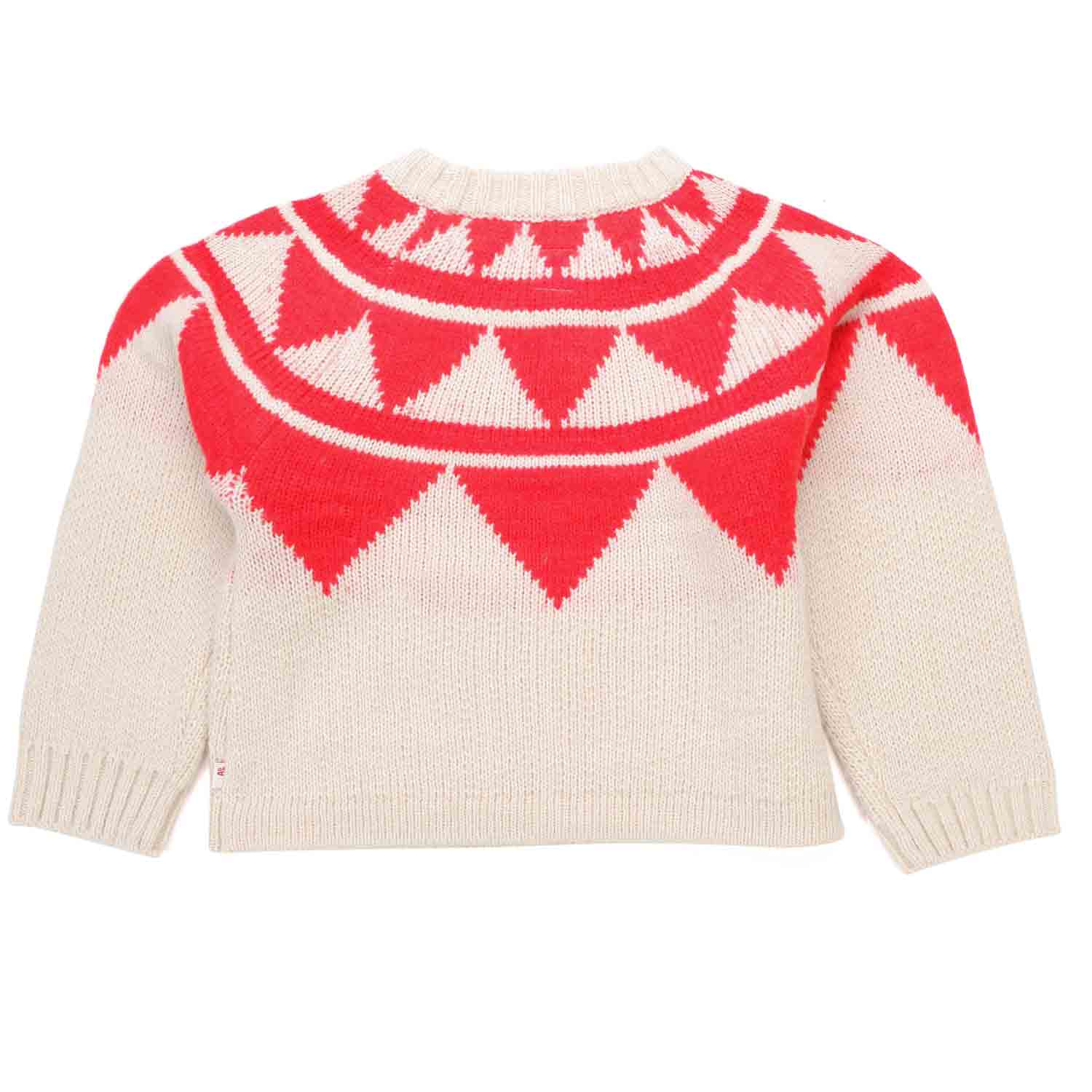 PULLOVER INUIT BEIGE E ROSSO BAMBINA E TEEN - annameglio.com abbigliamento moda