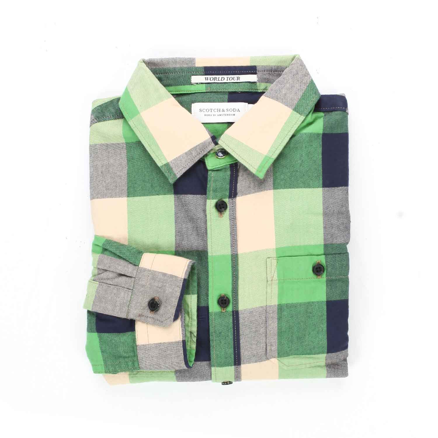 CAMICIA FLANELLA A QUADRI VERDE BAMBINO E TEEN - annameglio.com abbigliamento moda