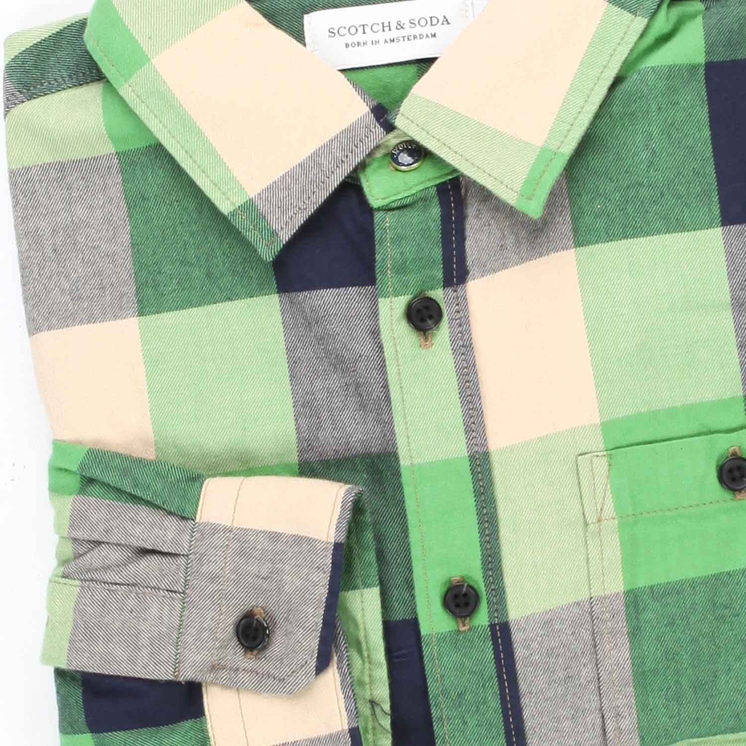 CAMICIA FLANELLA A QUADRI VERDE BAMBINO E TEEN - annameglio.com abbigliamento moda