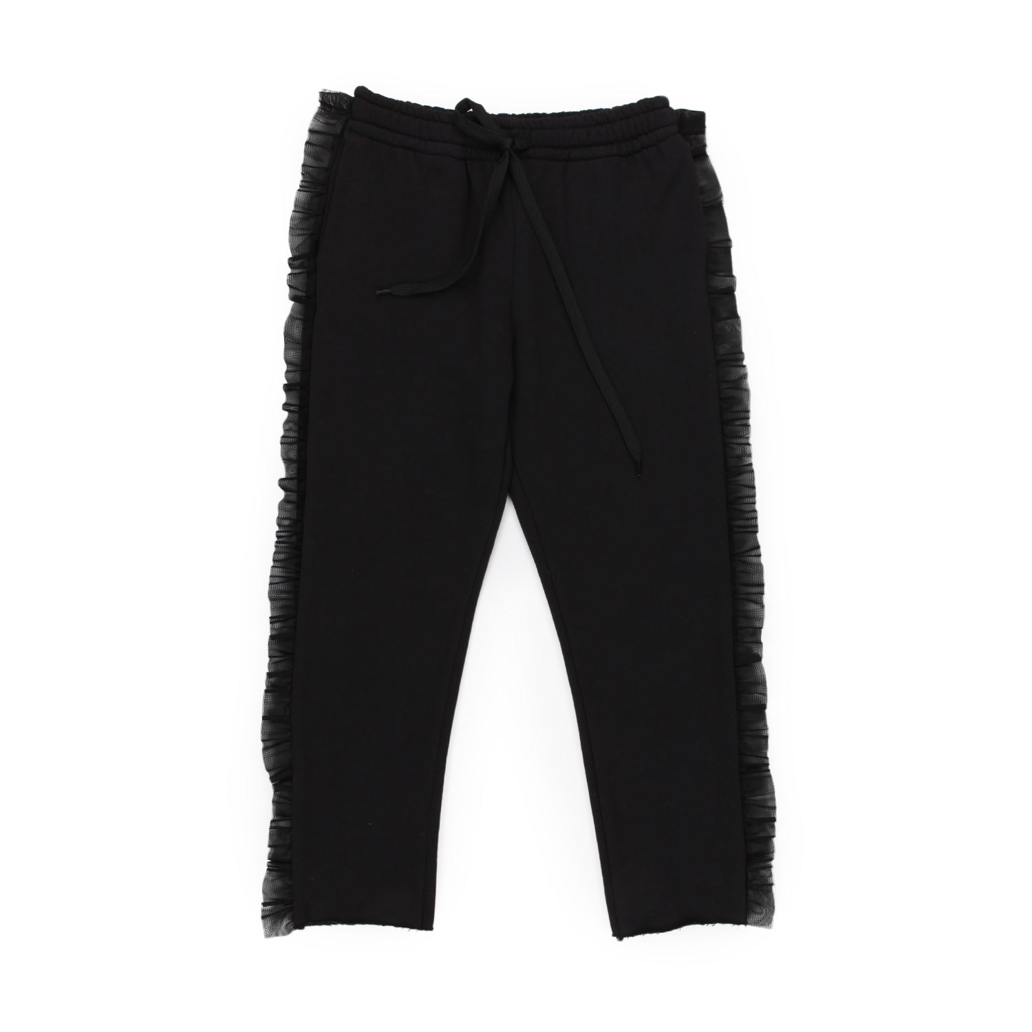 PANTALONE FELPA NERO CON TULLE BAMBINA E TEEN - annameglio.com abbigliamento moda