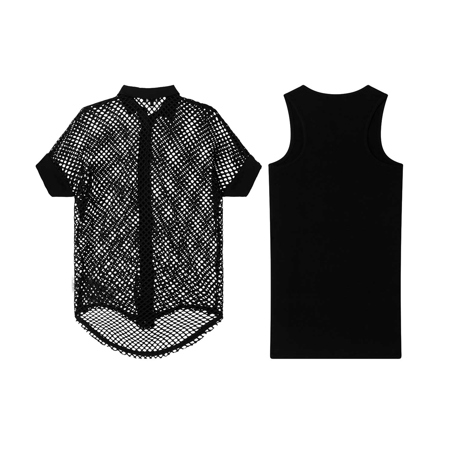 ABITO NERO 2 IN 1 CON MAGLIA A RETE BAMBINA E TEEN - annameglio.com abbigliamento moda