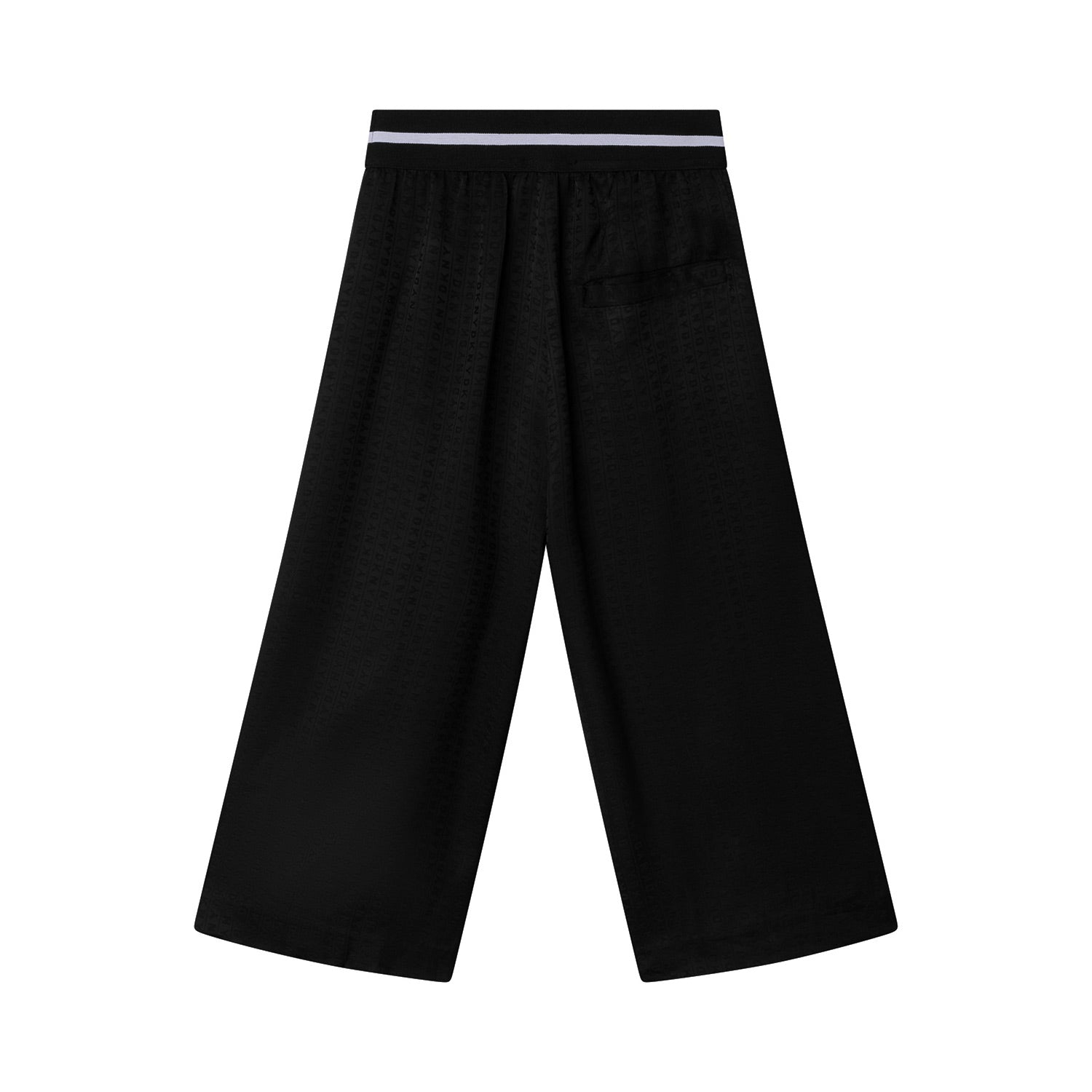 PANTALONE NERO CON LOGHI JACQARD BAMBINA E TEEN - annameglio.com abbigliamento moda