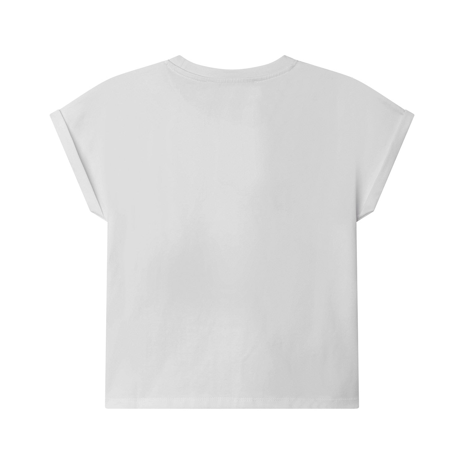 T-SHIRT BIANCA LOGO BAMBINA TEENAGER - annameglio.com abbigliamento moda