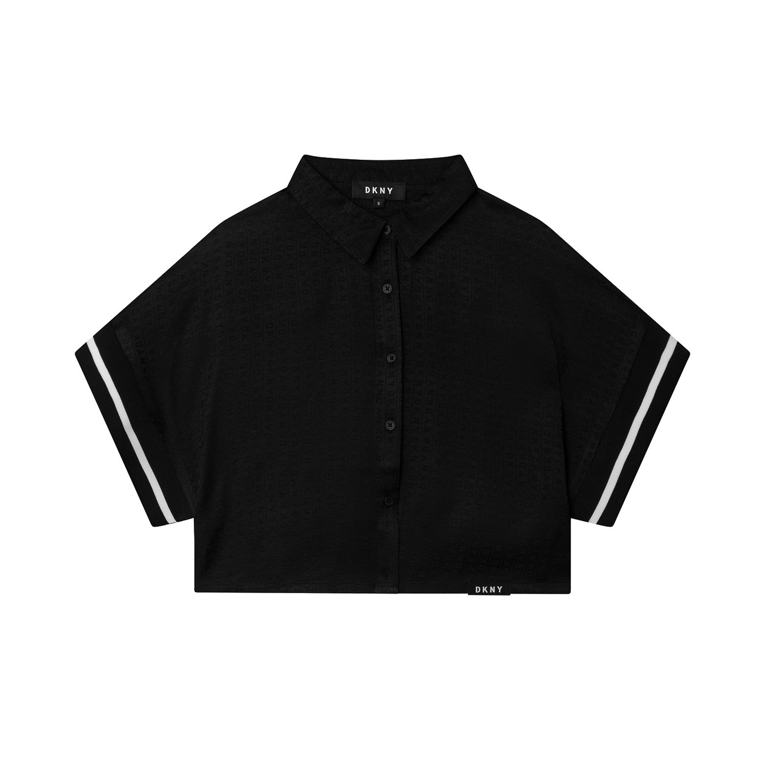 CAMICETTA CROPPED NERA BAMBINA E TEEN - annameglio.com abbigliamento moda