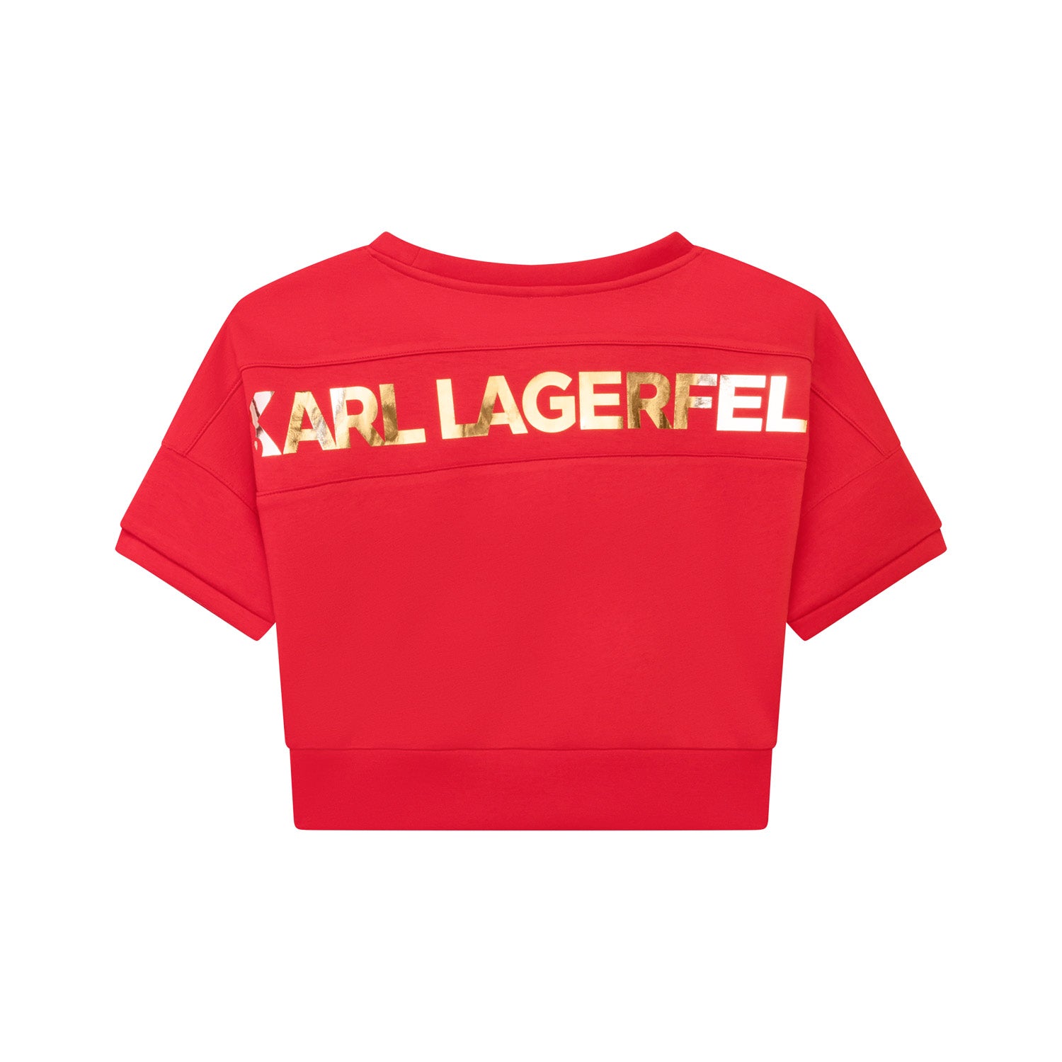 FELPA CROPPED ROSSA E ORO BAMBINA E TEEN - annameglio.com abbigliamento moda