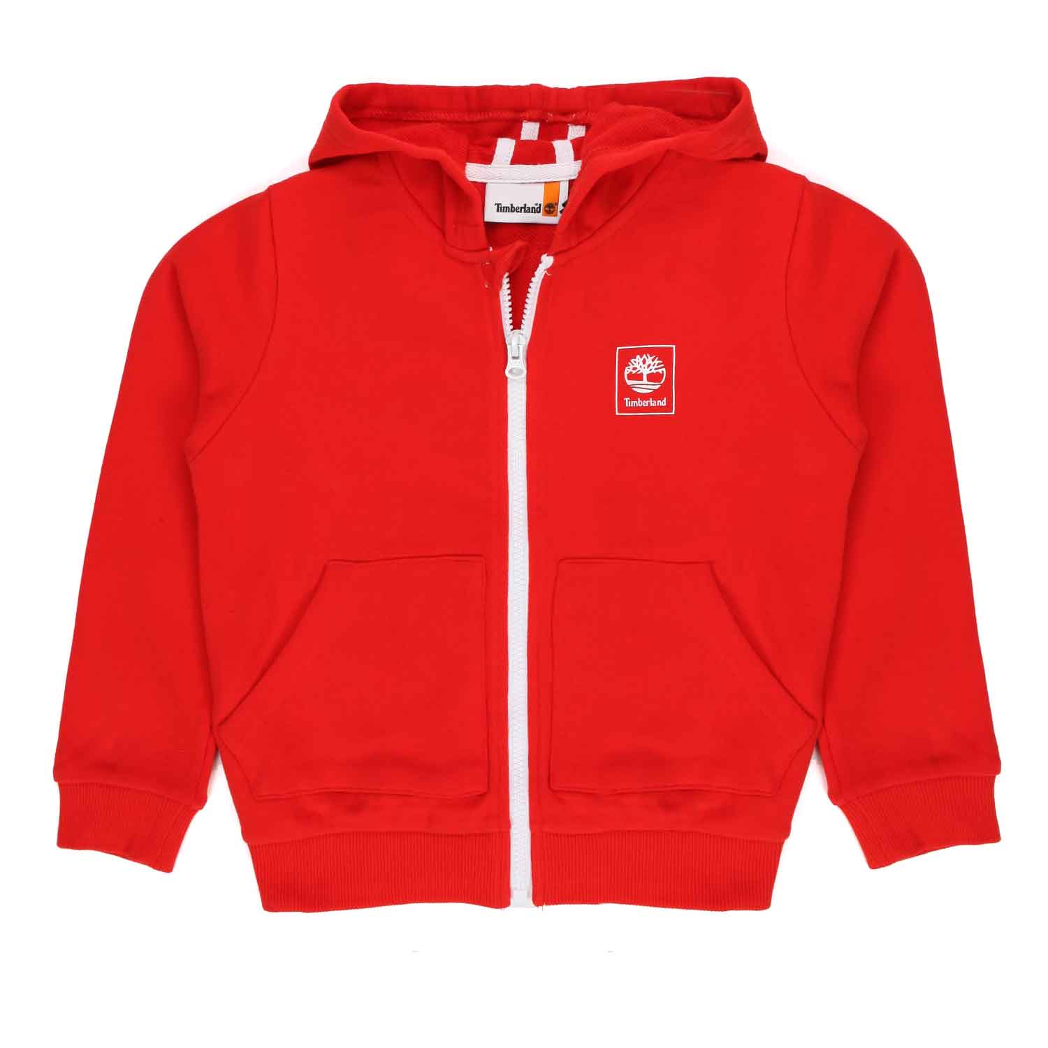 FELPA HOODIE ROSSA CON ZIP BAMBINO E TEEN - annameglio.com abbigliamento moda