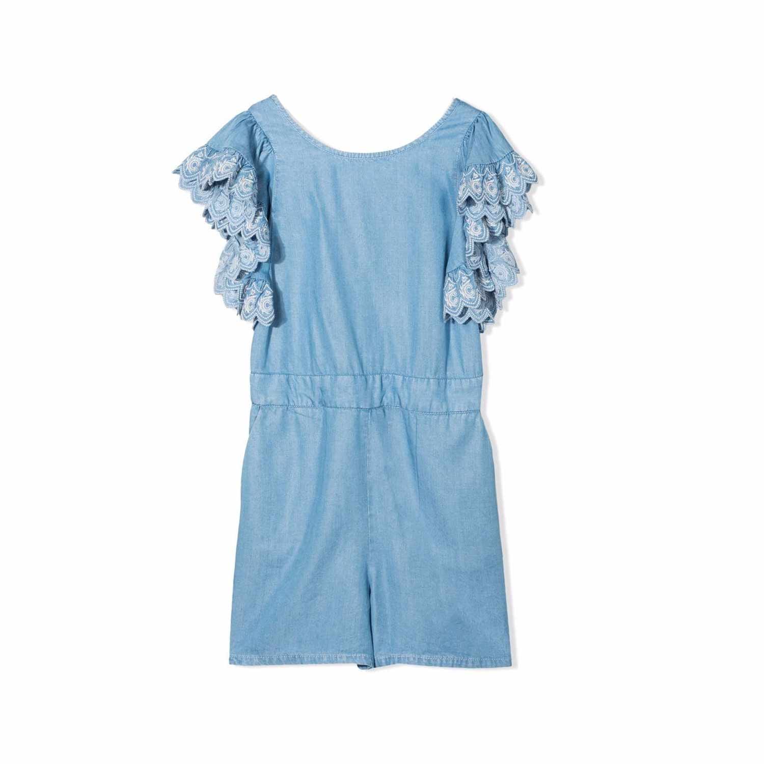 TUTA CHAMBRAY AZZURRA BAMBINA E TEEN - annameglio.com abbigliamento moda