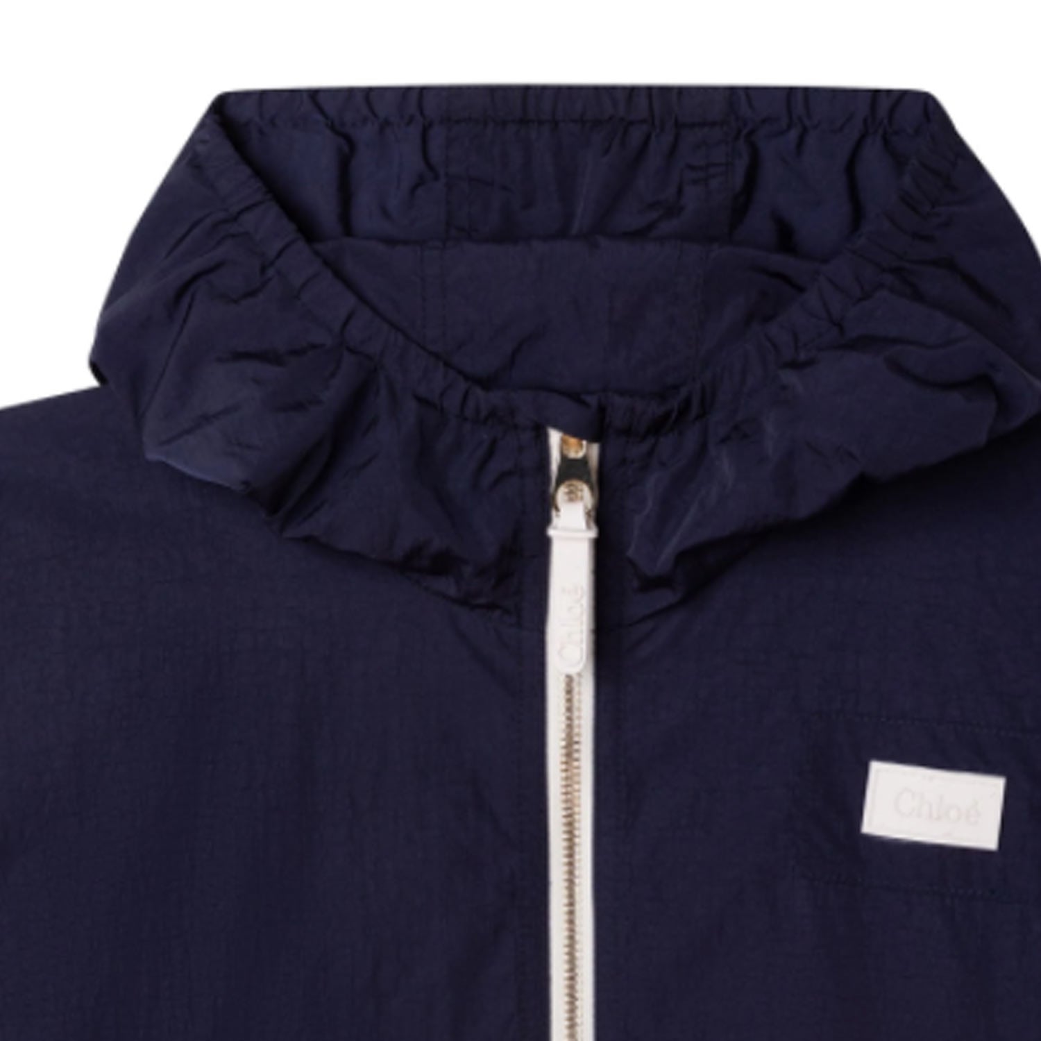 GIACCA A VENTO BLU SCURO CON CAPPUCCIO BAMBINA TEE - annameglio.com abbigliamento moda